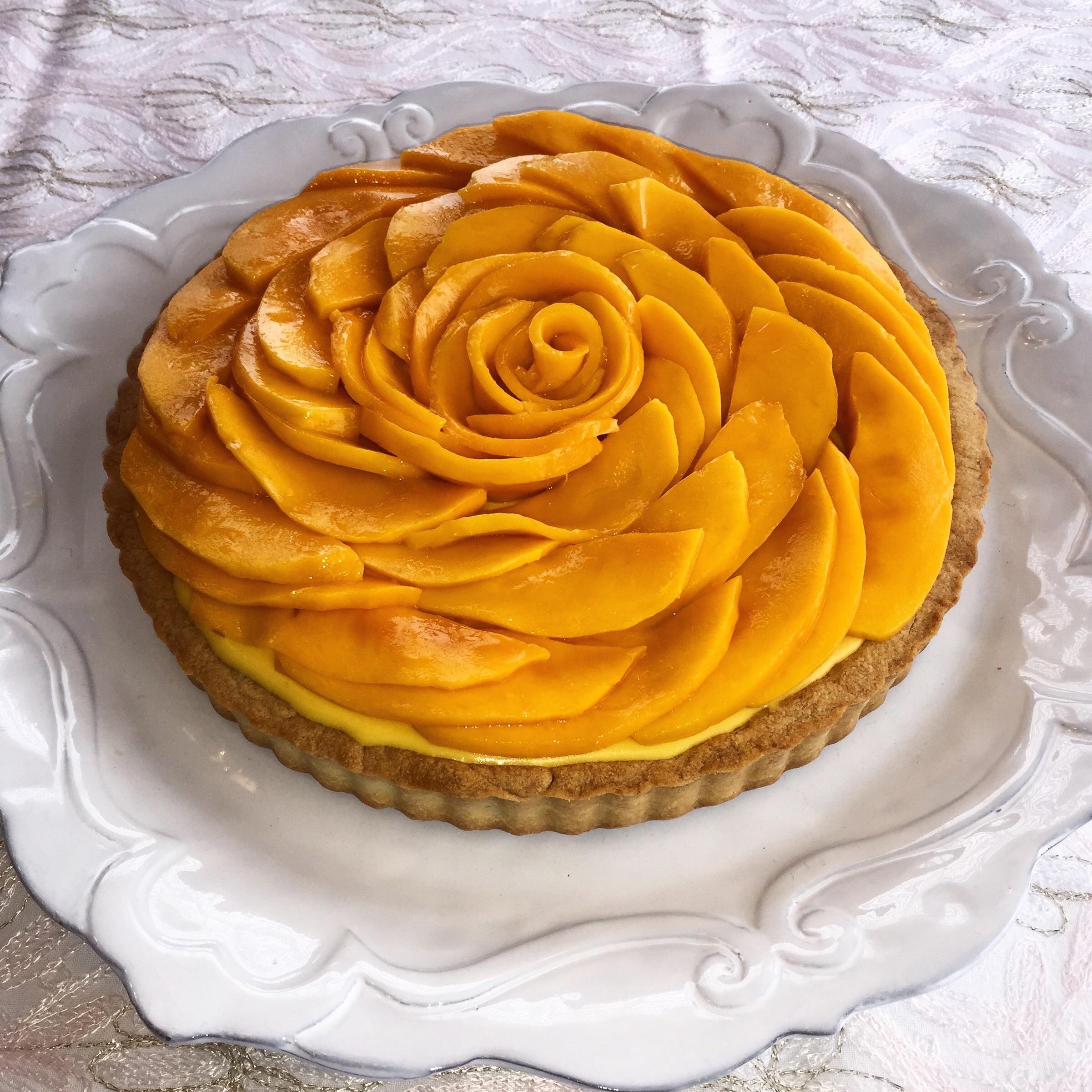 Mango tart made by my mom FoodPorn