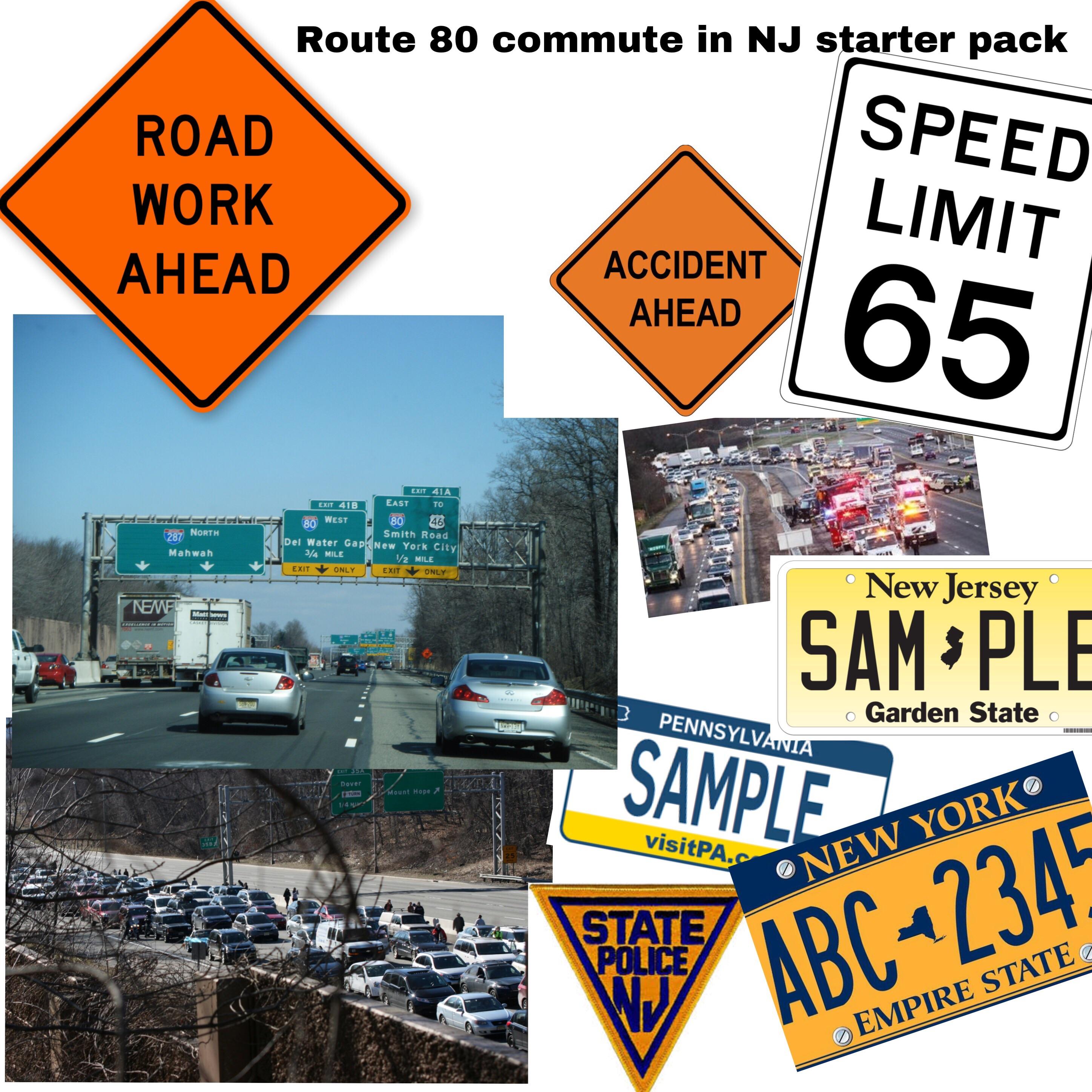 Route 80 commute in NJ starter pack r/starterpacks