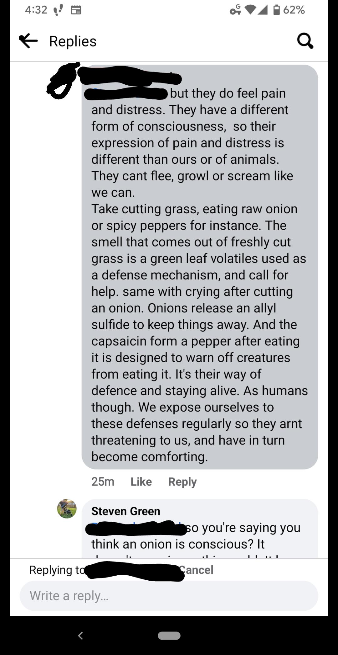 Ran into a "plants feel pain" in the wild today. I thought it was just