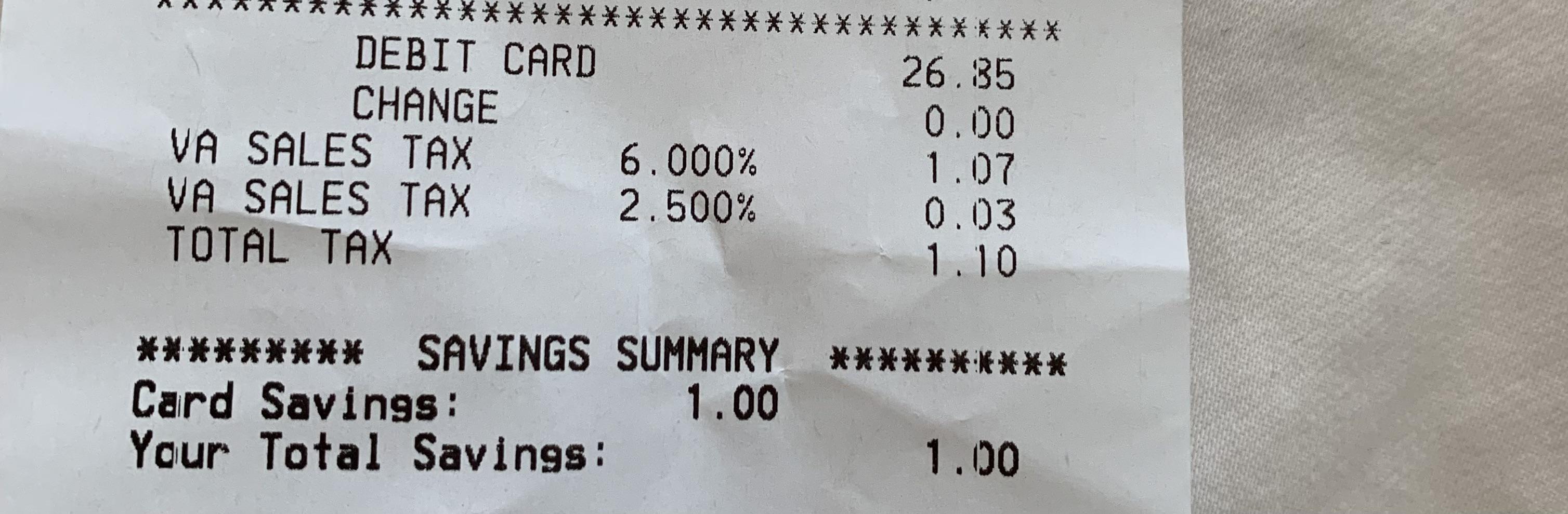 Just curious does anyone know why there are two separate VA sales tax