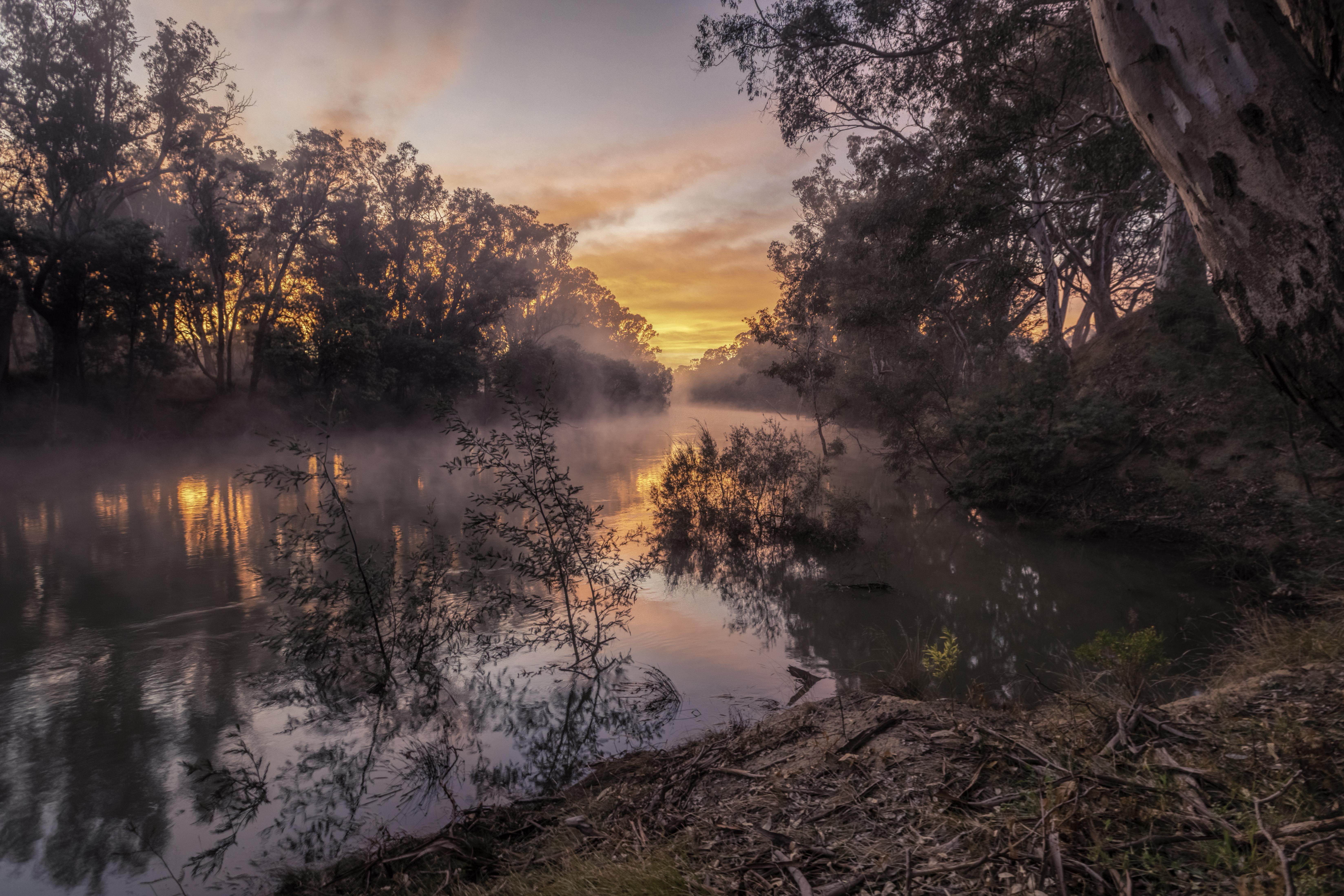 Winters sunrise on Goulburn River, Victoria, Australia. [6591x4394] [OC