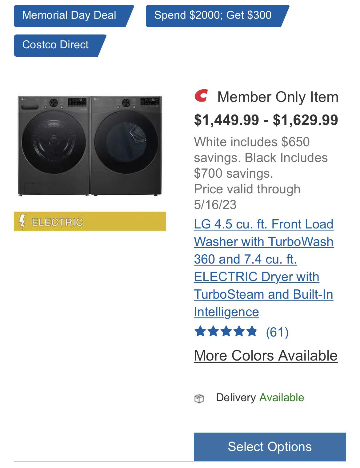 Costco Whirlpool Washing Machine