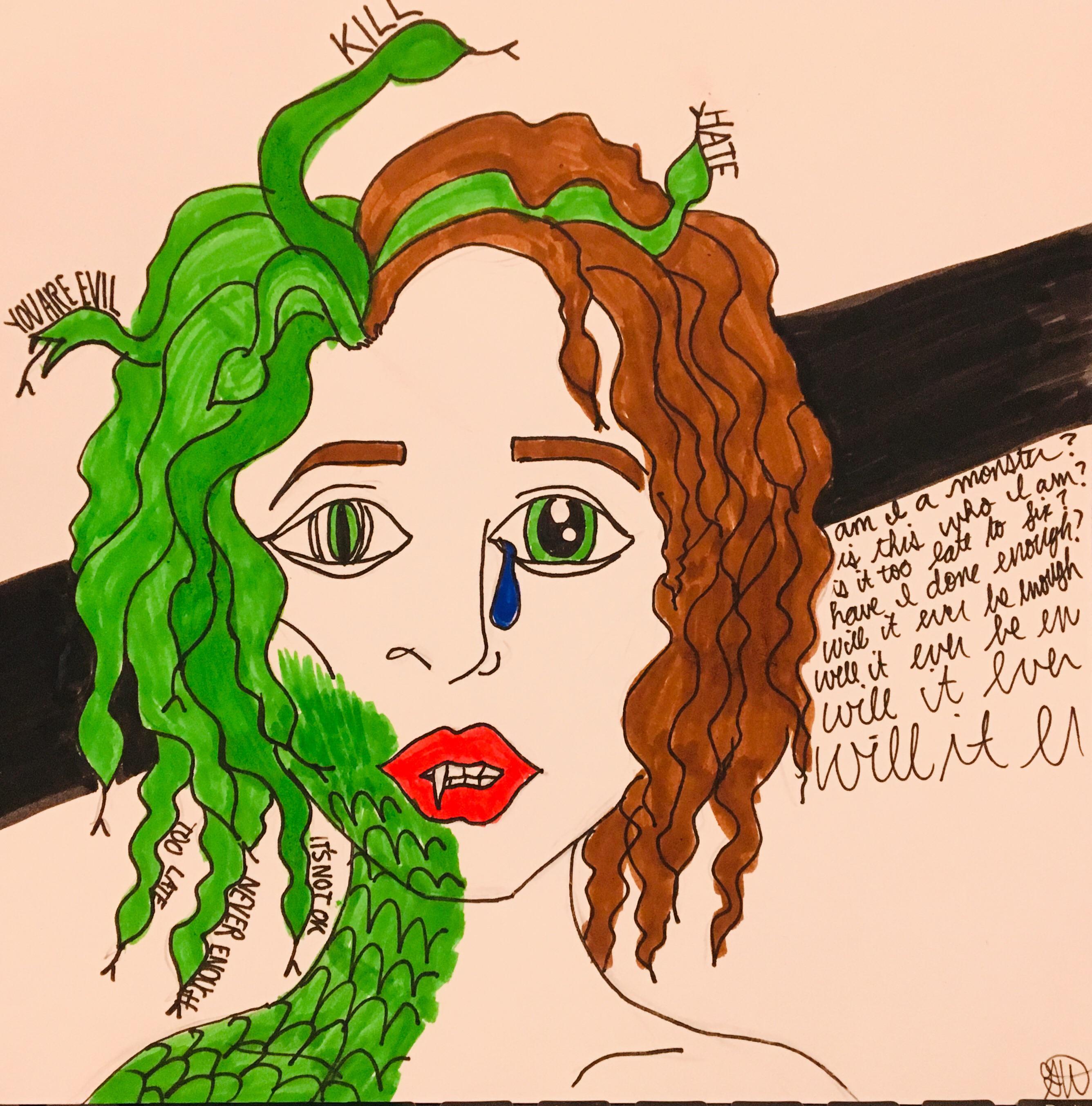 When ocd makes you feel like a monster (little sketch I