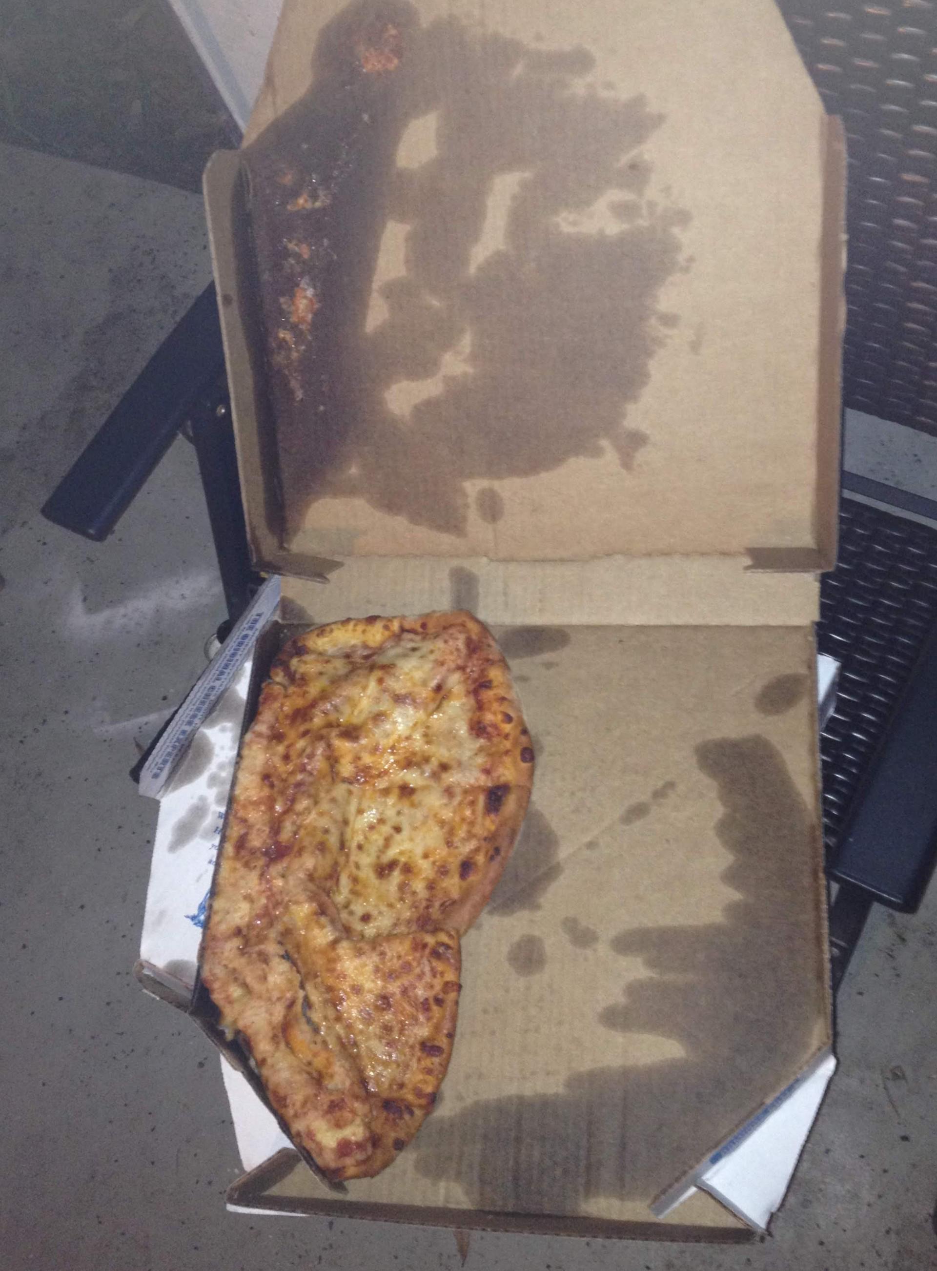 pizza after 20mph tbone accident r/pics