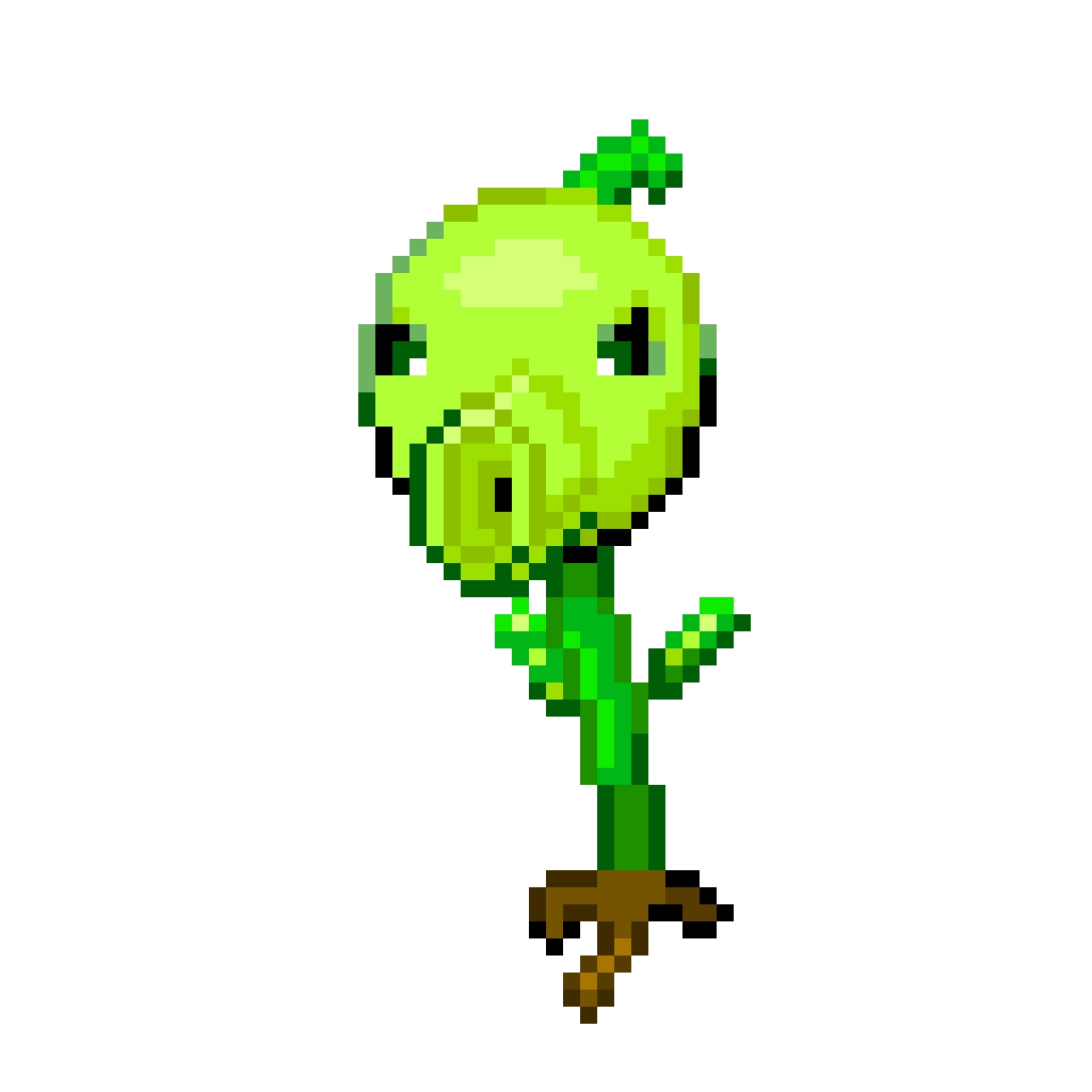I dunno how well art does but I attempted to make Peashooter in a