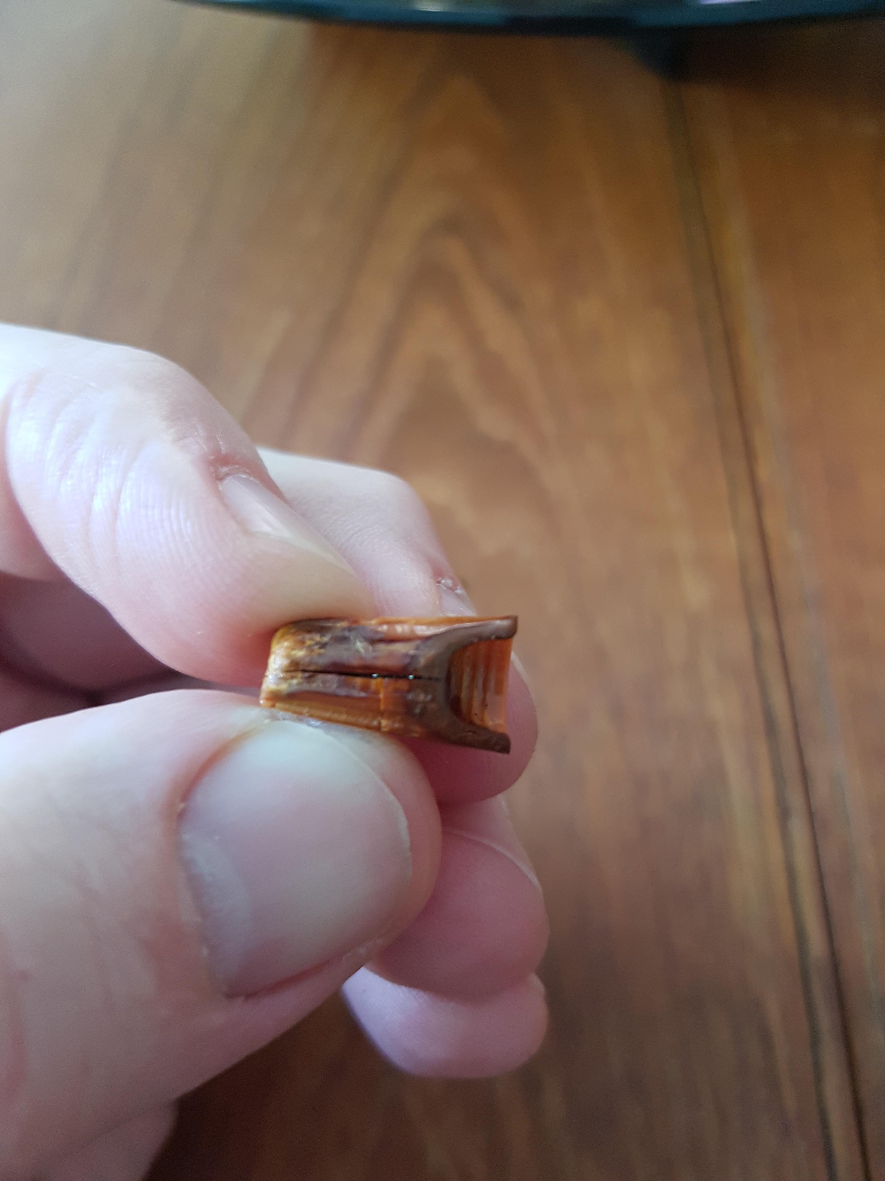 My ceiling light stopped working. I took it down and found this. r