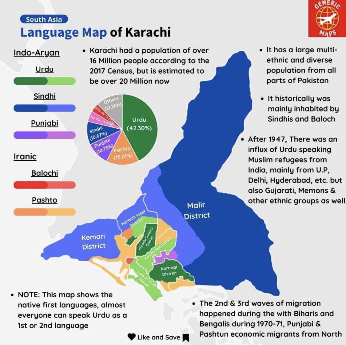 Language Map of Karachi r/karachi