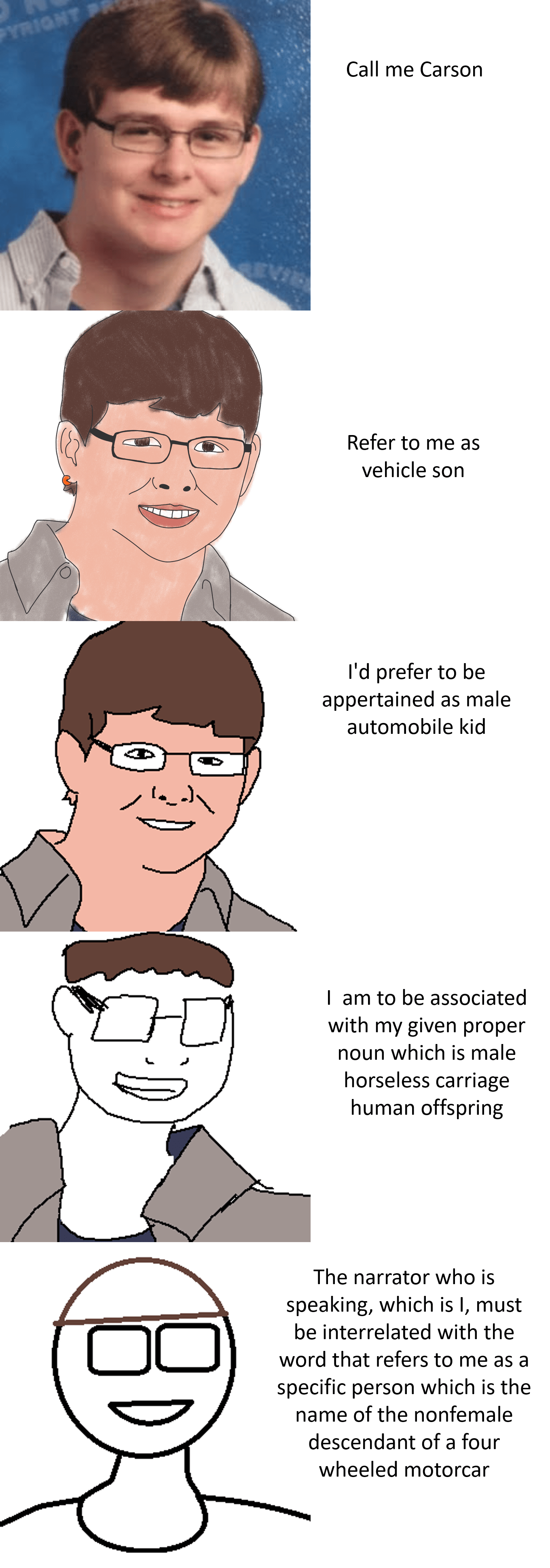 Call me Carson IncreasinglyVerbose