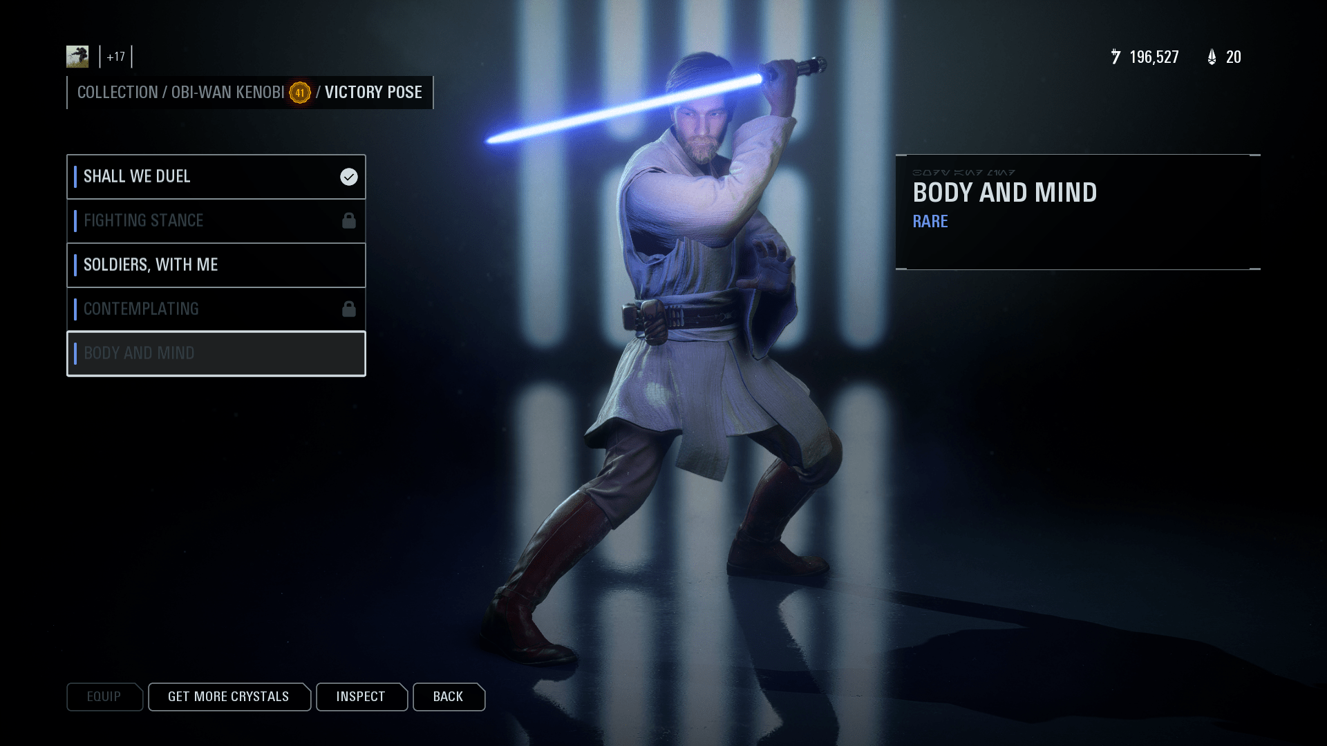 New Obi Wan victory pose r/StarWarsBattlefront