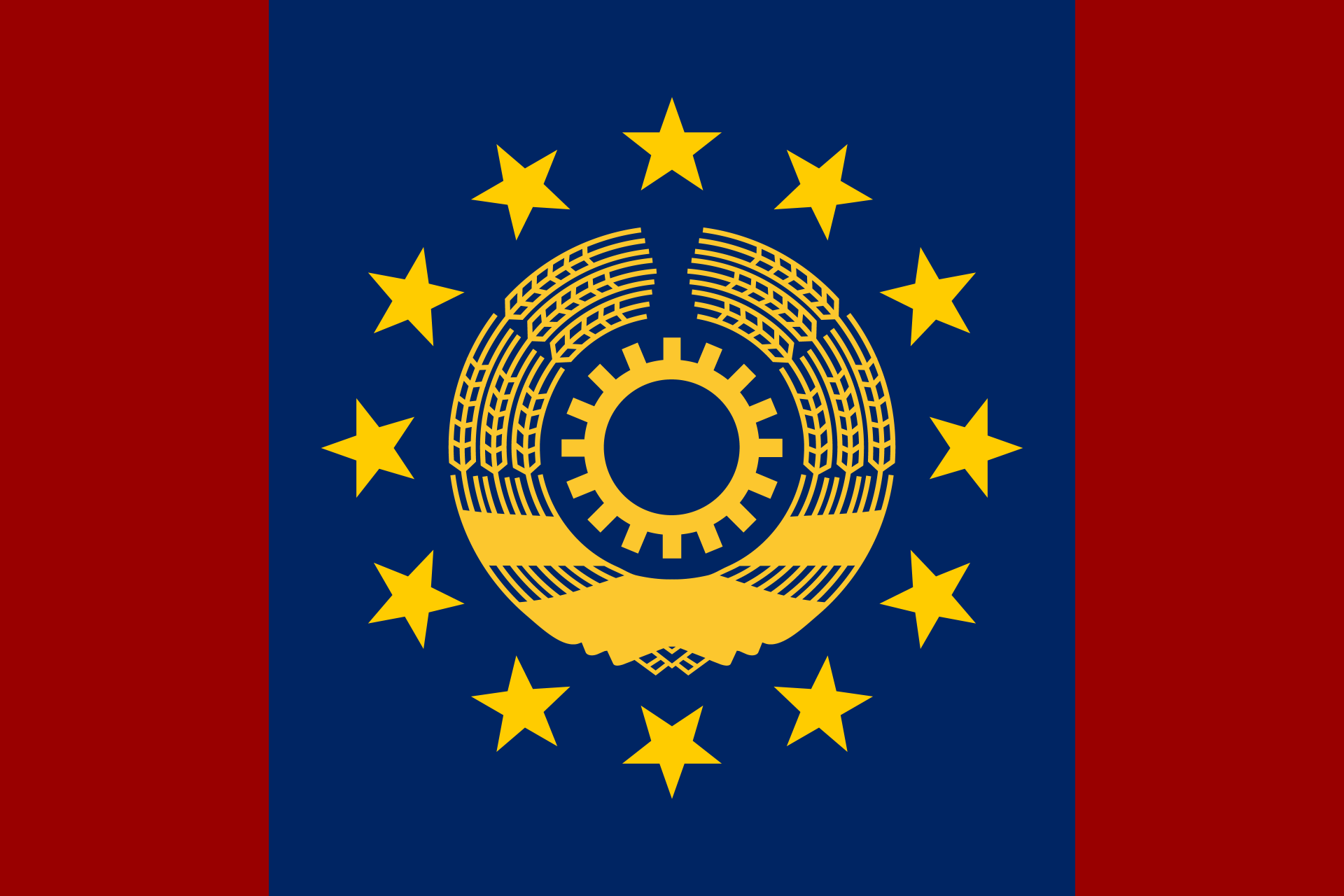 Communist EU flag (first one I've made with FlagMaker) r/vexillology