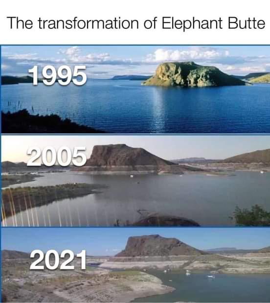 Lake levels in Elephant Butte over time. r/NewMexico