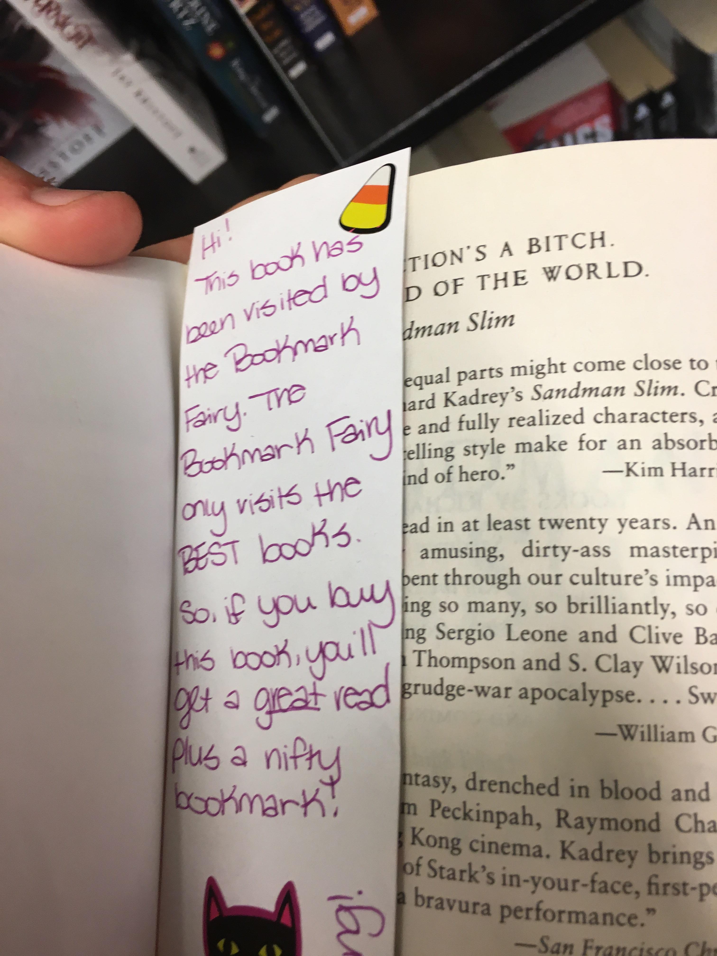 This Bookmark Fairy at my local Barnes and Noble. r/mildlyinteresting