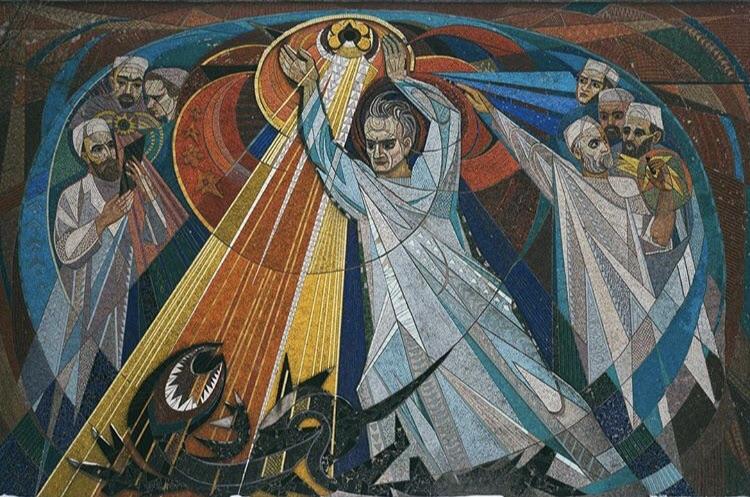 Am I Crazy Or Does This Soviet Era Mural Look Like Jbp Using The Eye Of Chaos To Create A Lobsterlike Creature Jordanpeterson