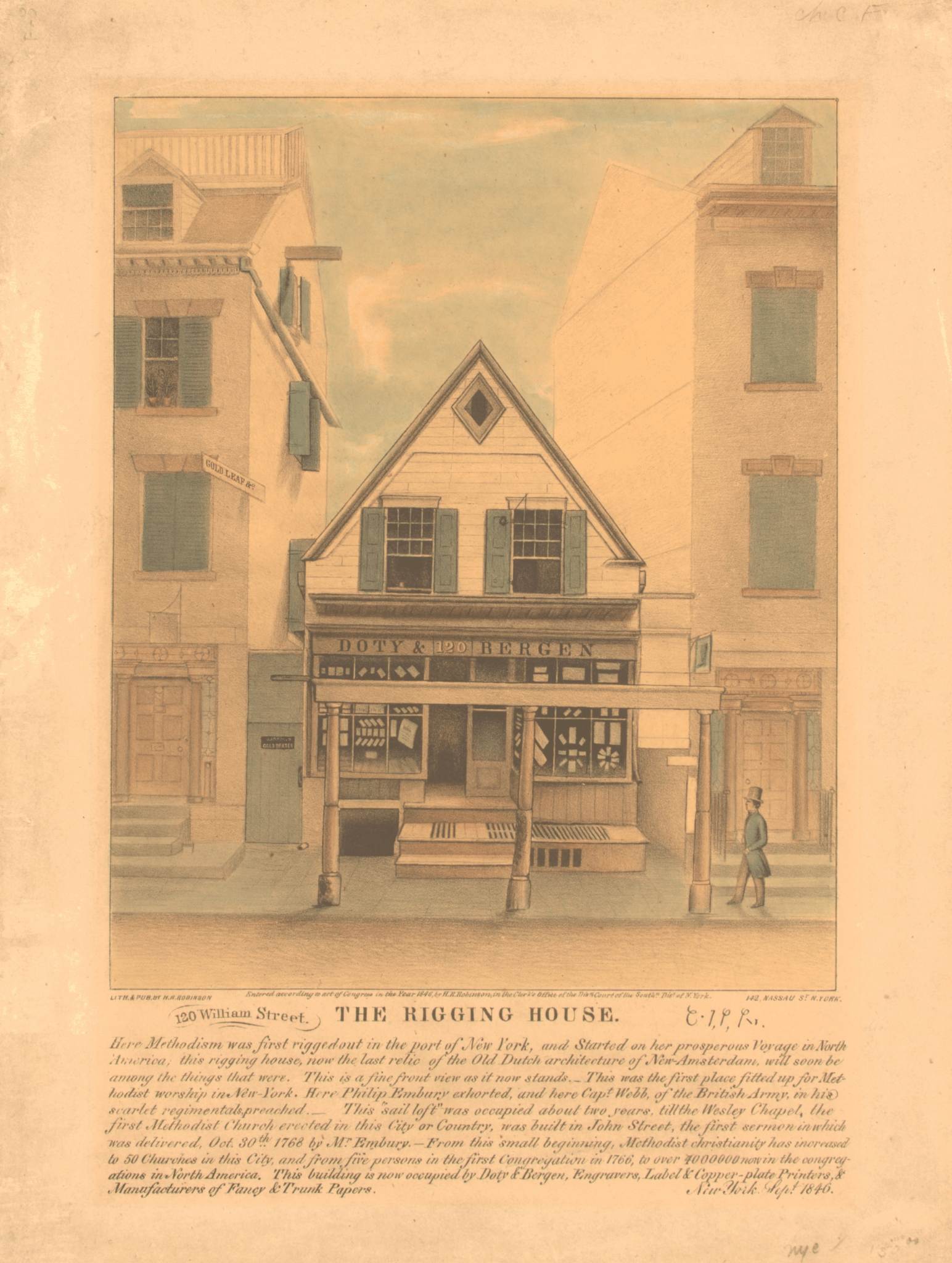 The 'rigging house'. Last remaining Dutch colonial house of New