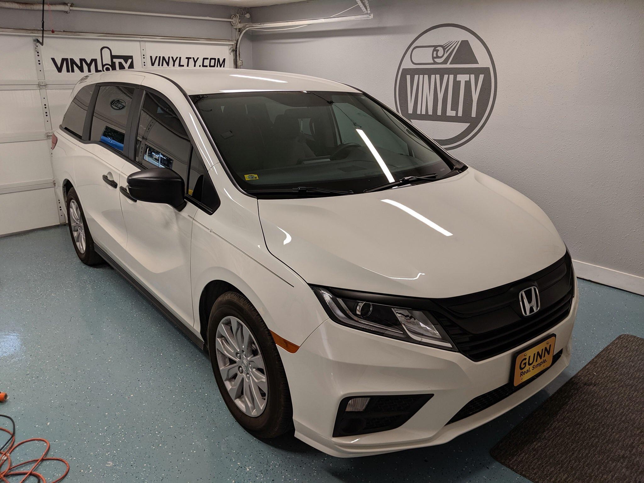 Kicked off Project Mom Van with a chrome delete in Avery Satin Black