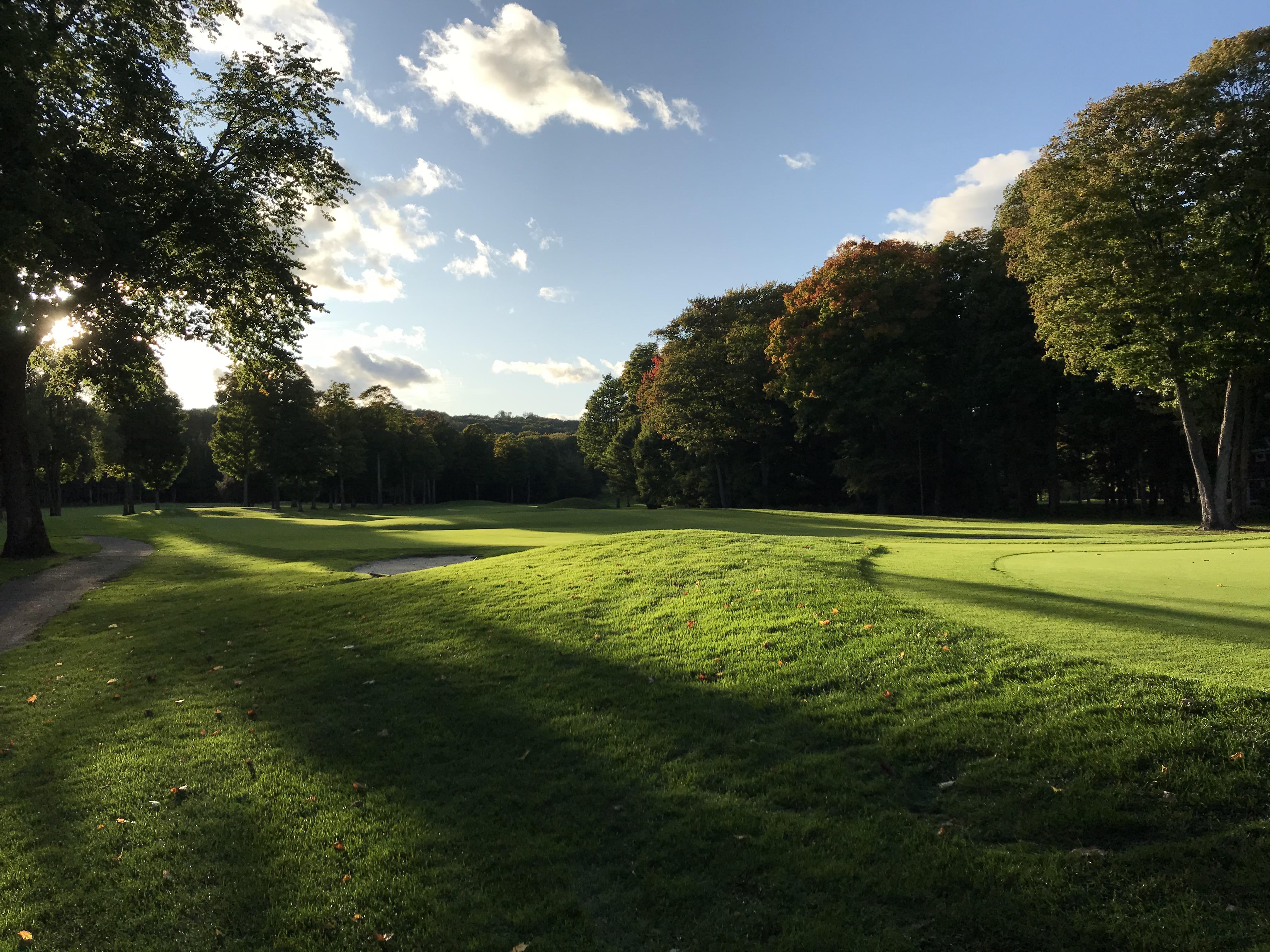 Autumn in Michigan. Looking back up 16, Donald Ross Memorial course at