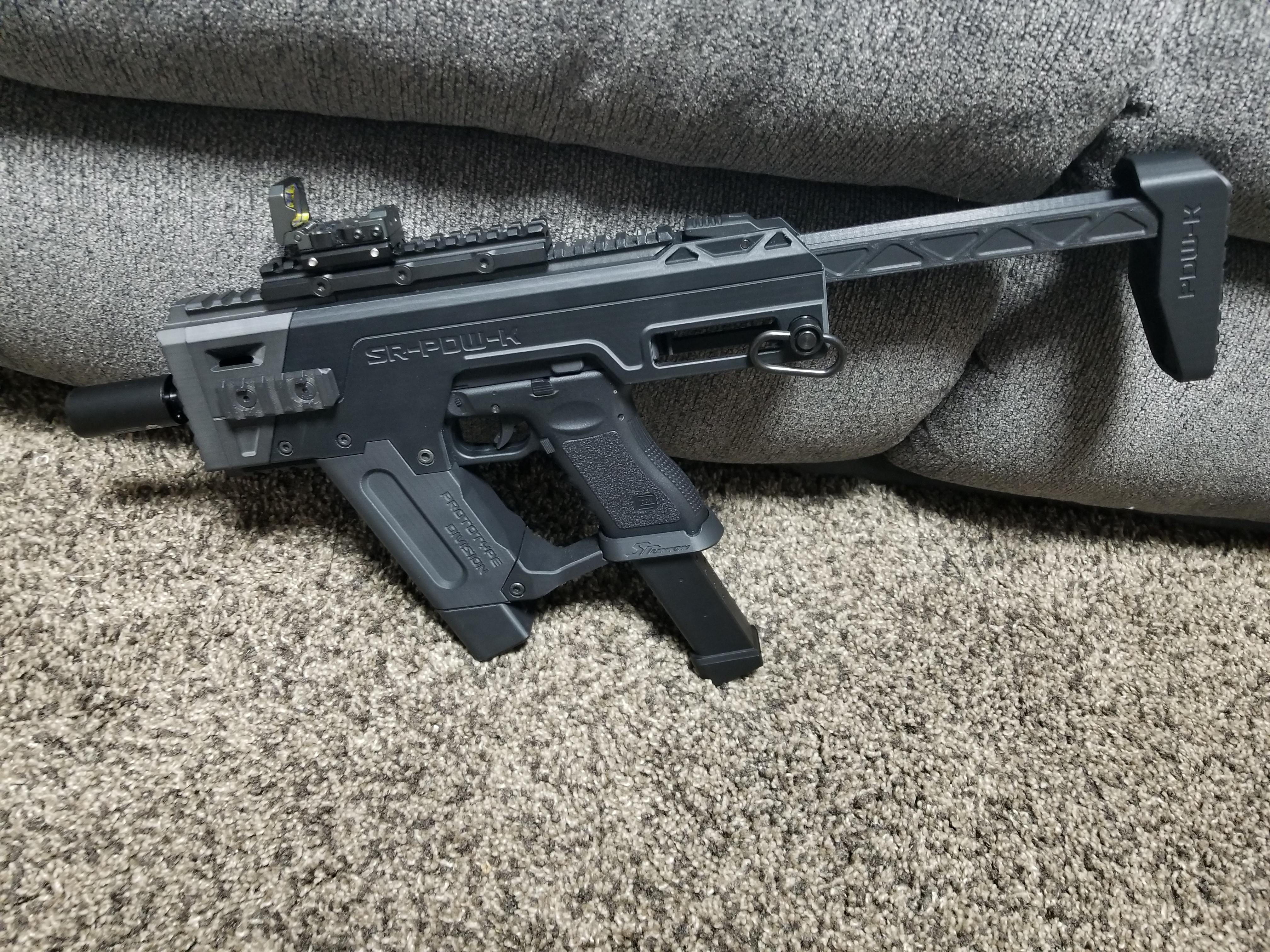 I think she's finally done. TM glock 18c aep with a SRU PDW kit
