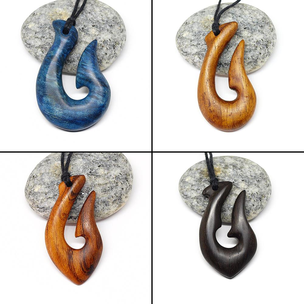 Maori fish hook necklace Hei matau. Materials Stabilized maple burl