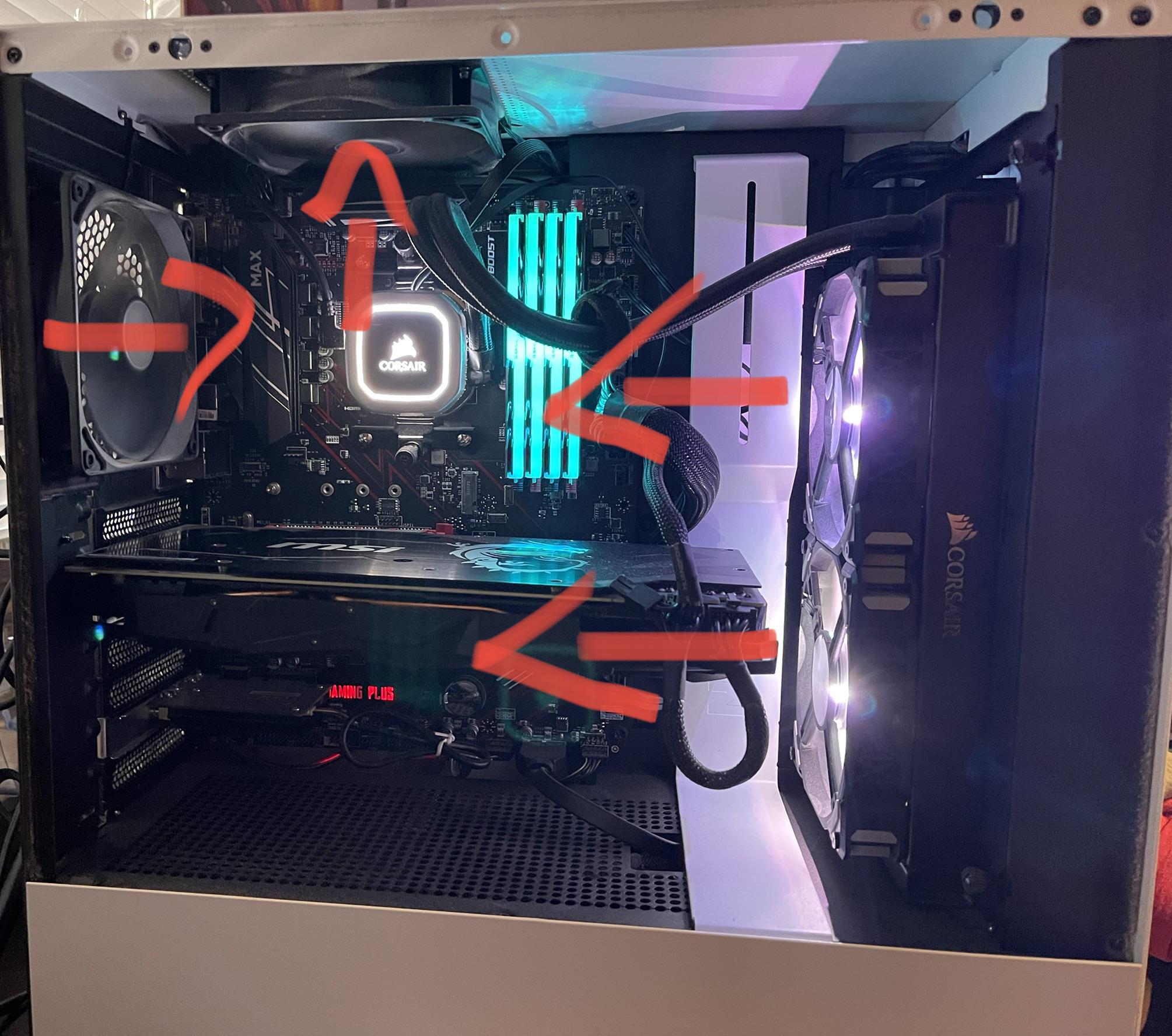 Is the airflow for my pc decent with a liquid cooler? It’s been running