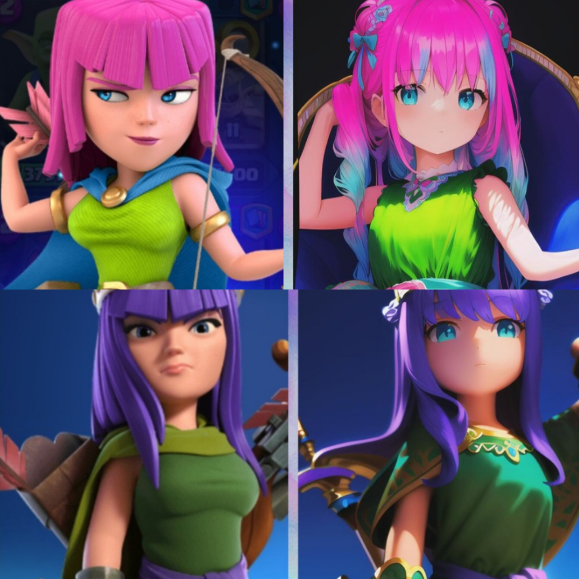 archer queen and archer r/ClashRoyale