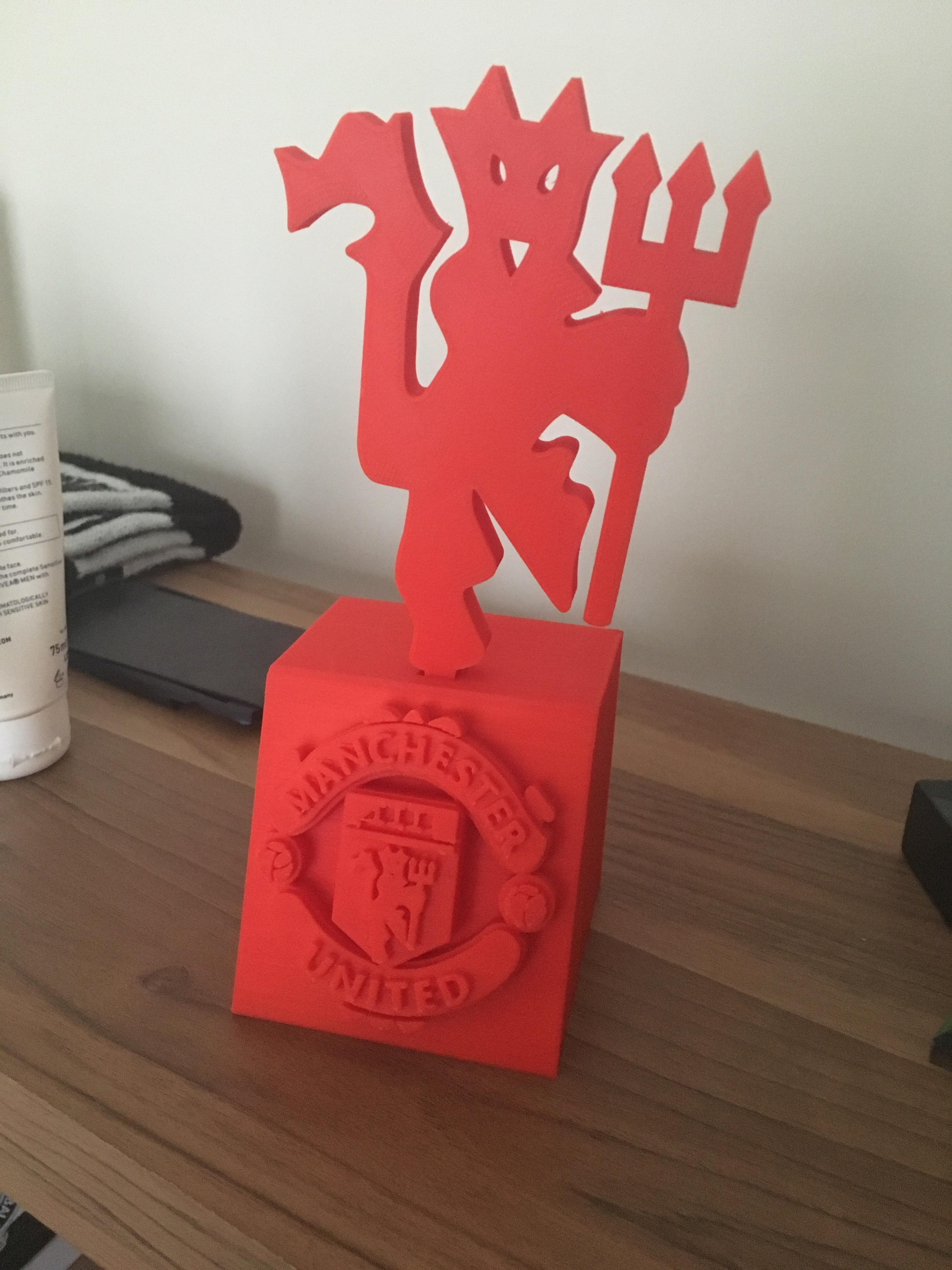 Manchester United desk decoration I designed and 3D printed r/reddevils