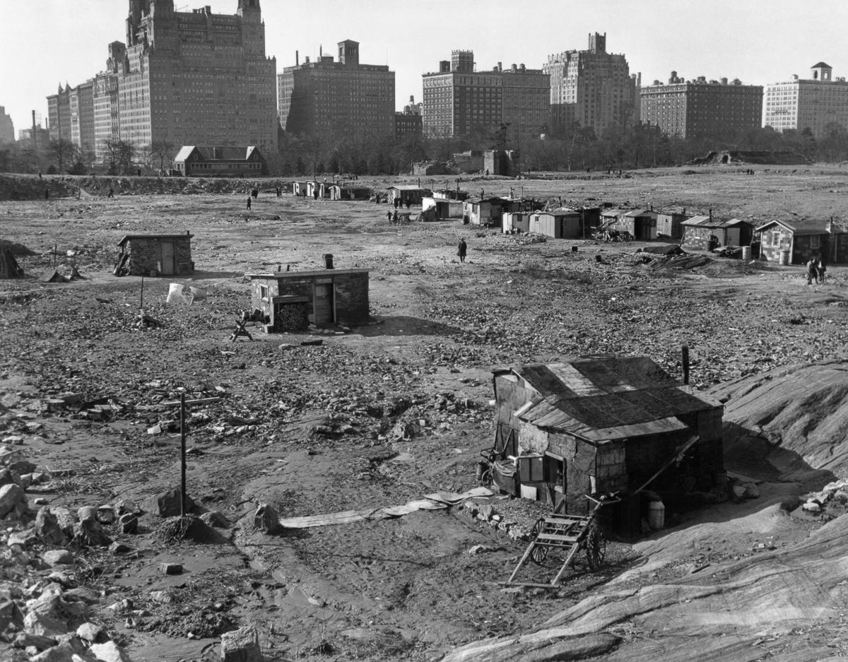 Homeless people during The Great Depression built their own shelters in