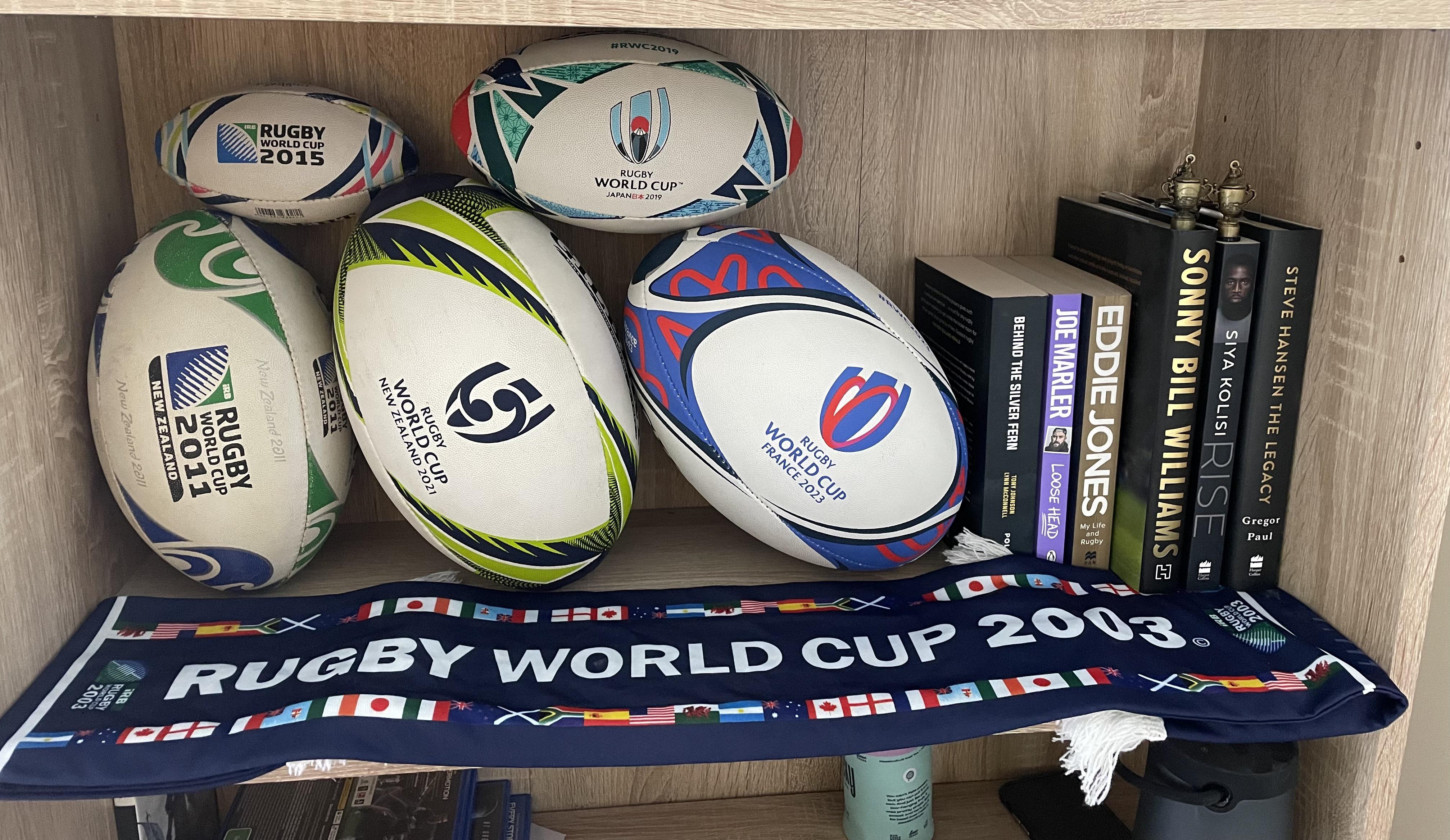 Finally finished moving and have got my Rugby World Cup shelf sorted