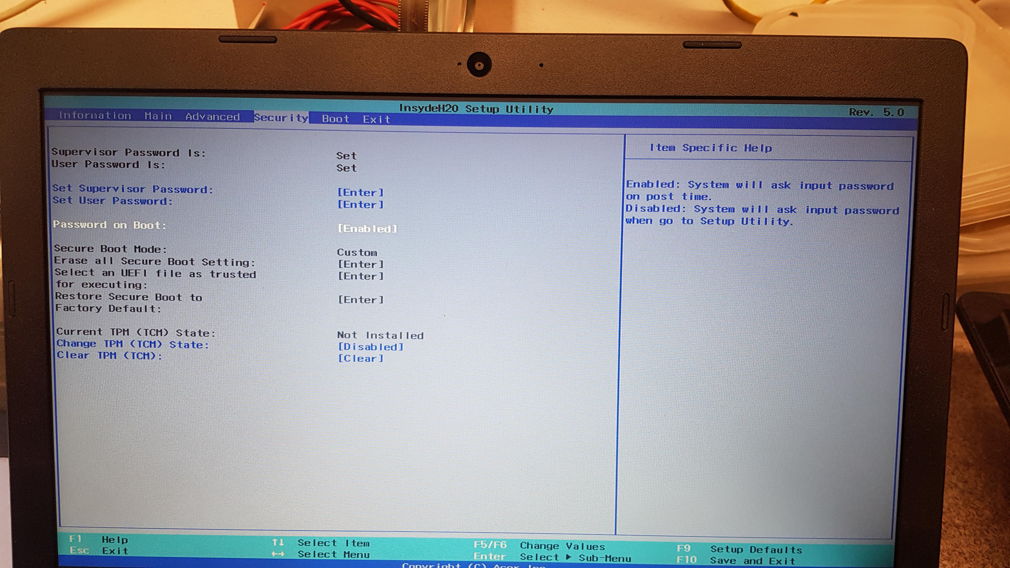 Can disable secure boot on a acer aspire 1, a11432c423. I've disabled