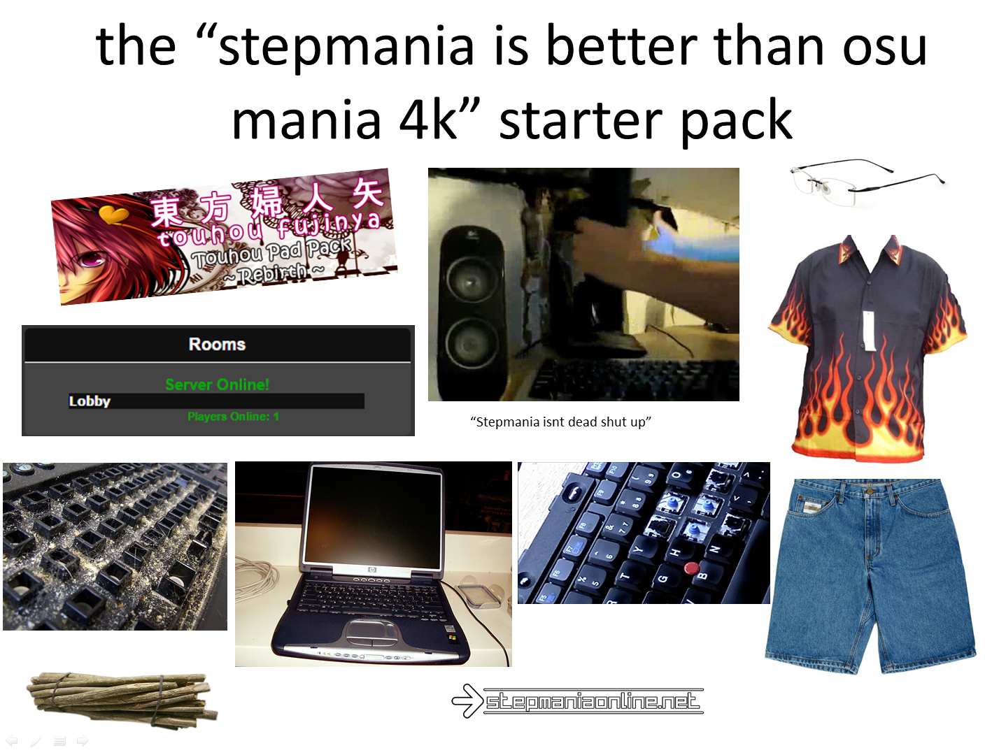 the "stepmania is better than osu mania 4k" starter pack osugame