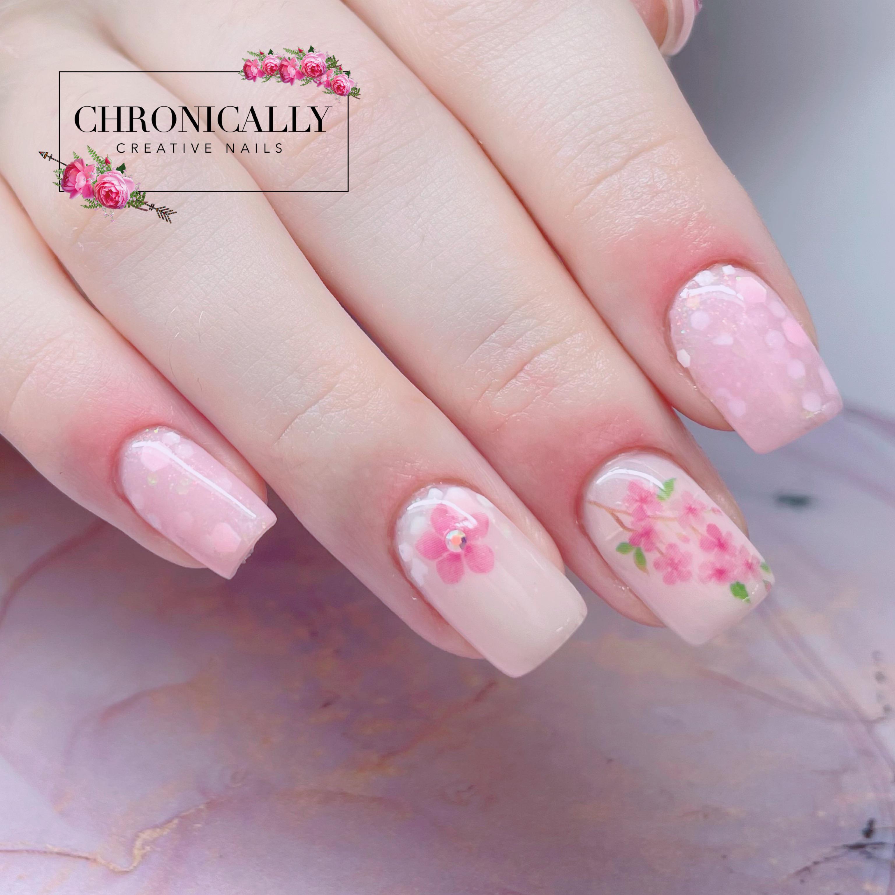 Cherry Blossom nails for my daughter 🥰♥️🌸 r/NailArt
