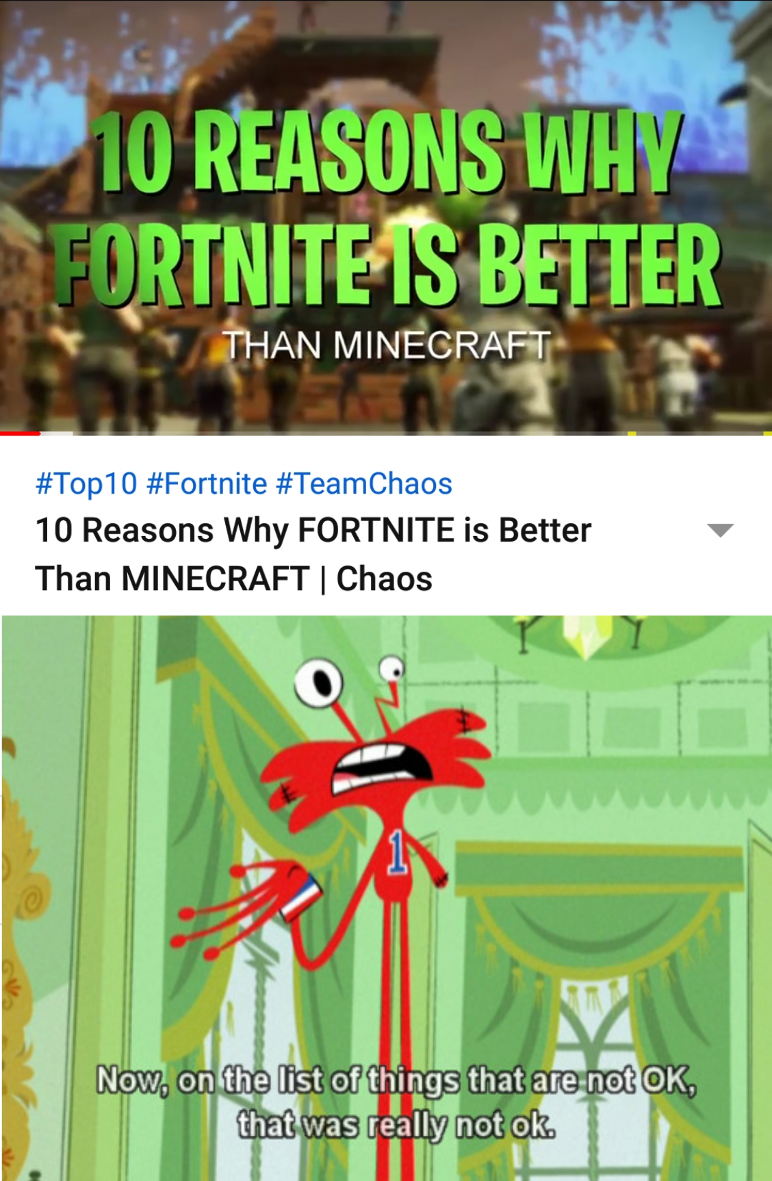 Minecraft good fortnite bad r/dankmemes