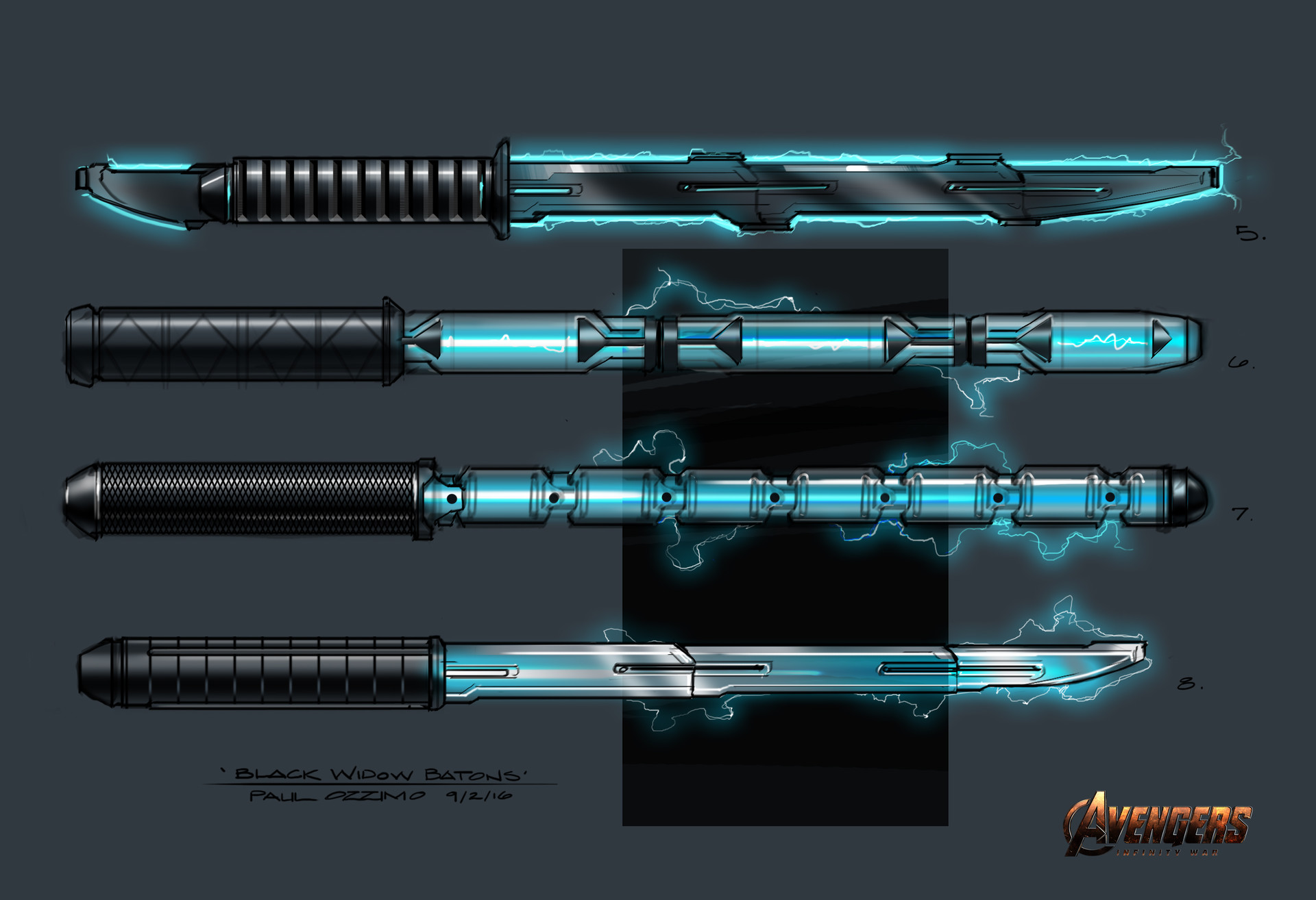 [Infinity War Concept Art] New Black Widow Weapons designed by Paul