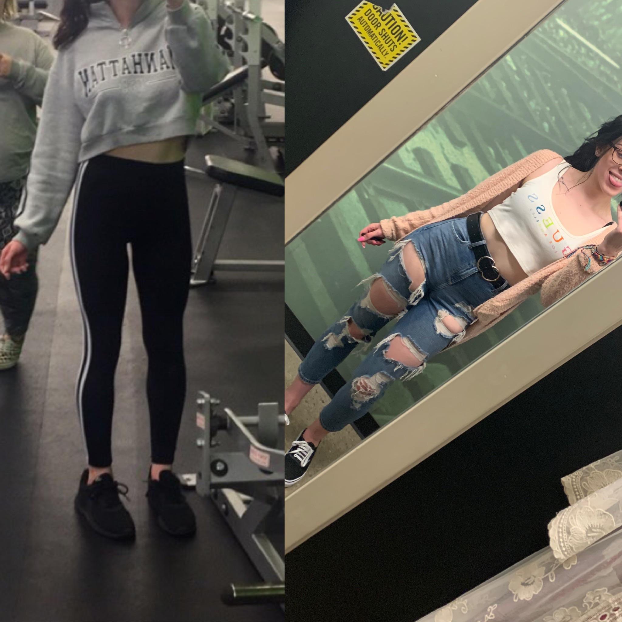 5 month difference of weight gain and fat distribution, continued in