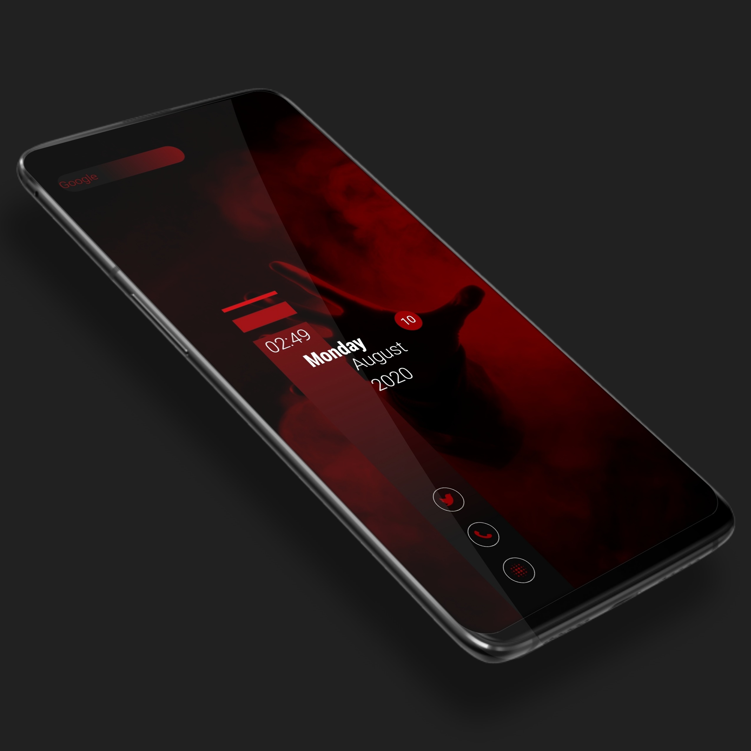 Free red preset for klwp NovaLauncher