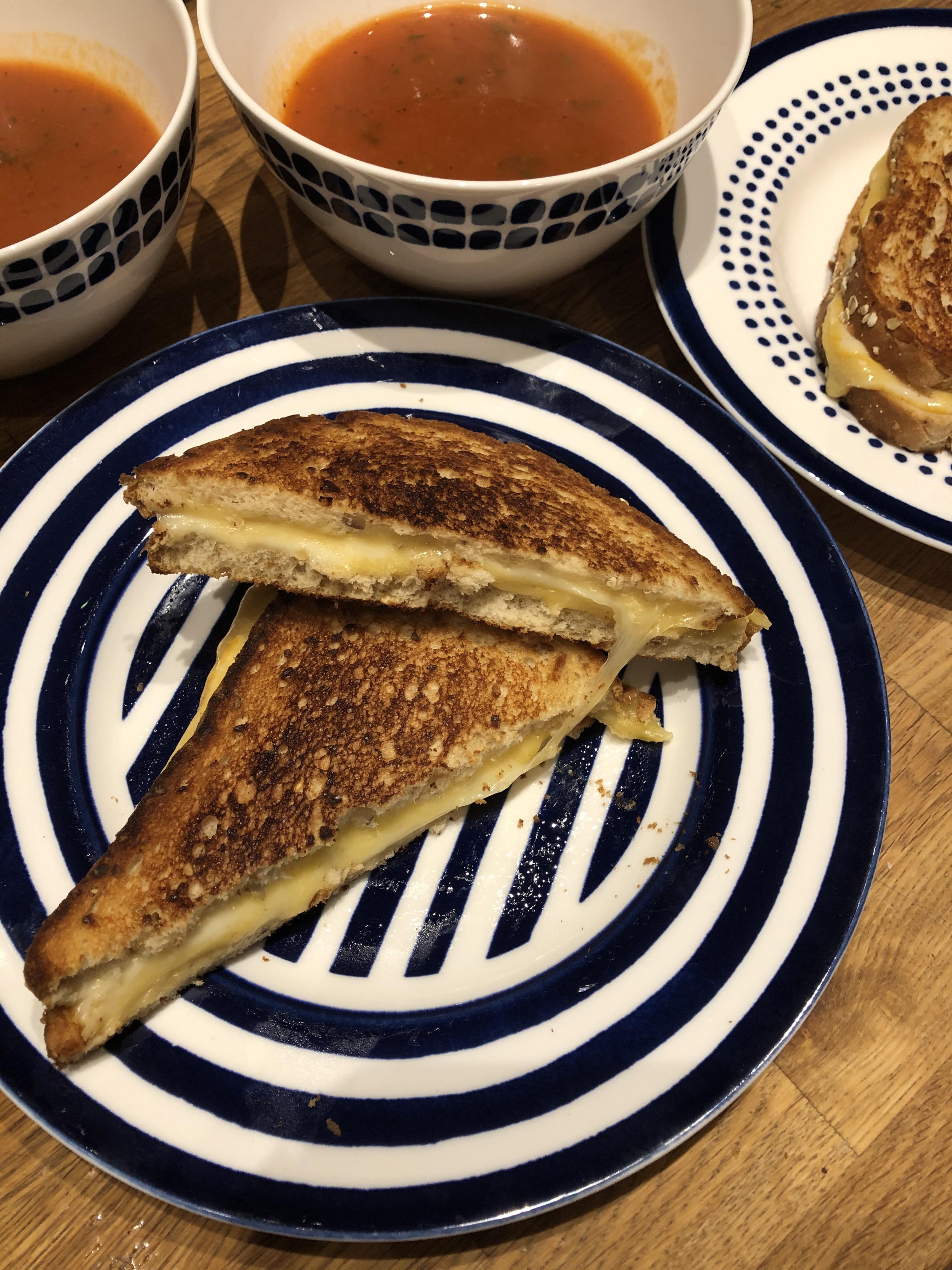 Grilled Cheese Duet Muenster and Gouda r/grilledcheese