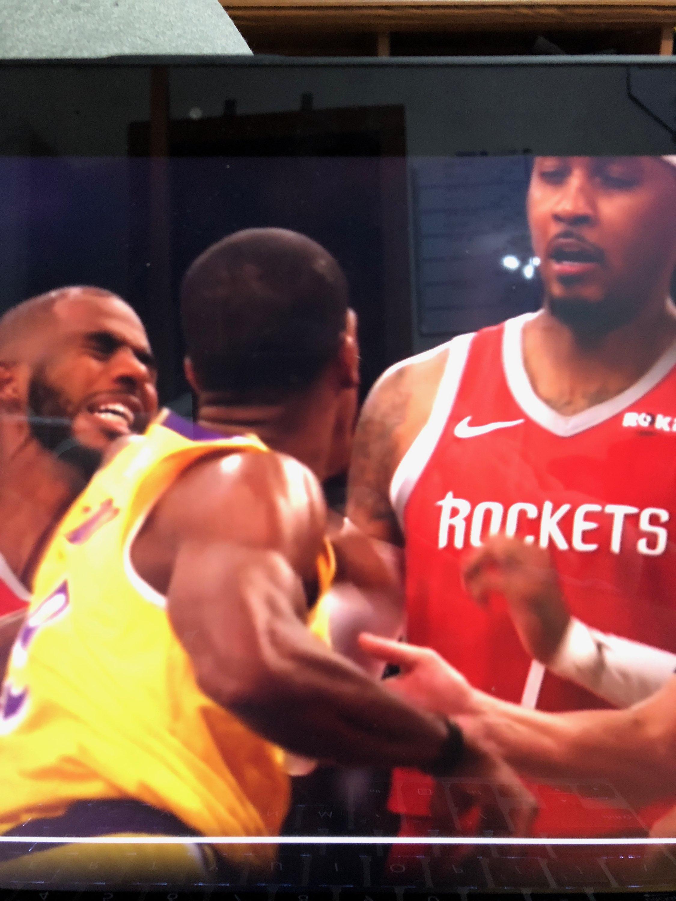 CP3 looks like he just pulled out the biggest booger that came with 3