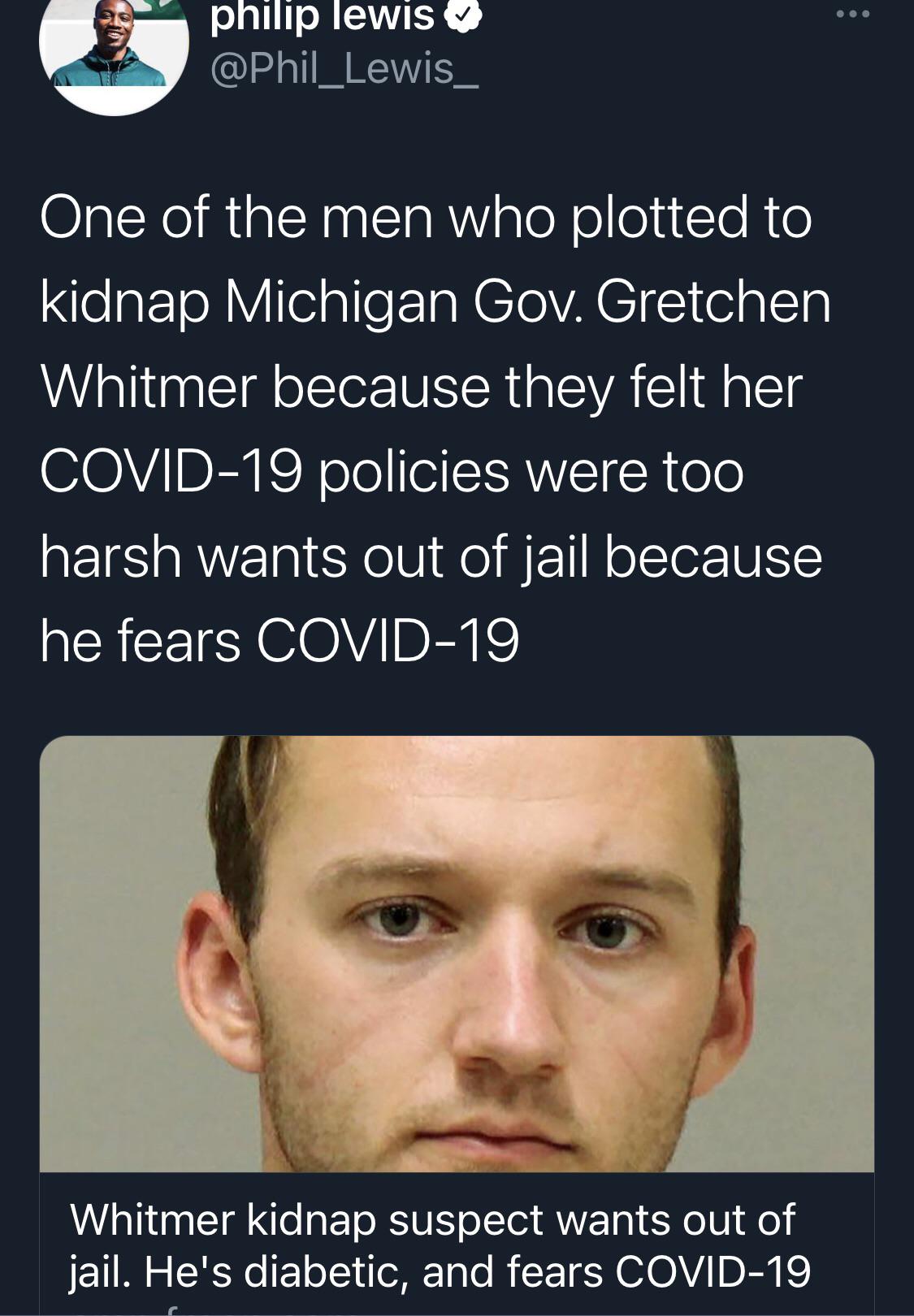 Covidiot Kidnapper whines about catching Covid in Jail. CovIdiots