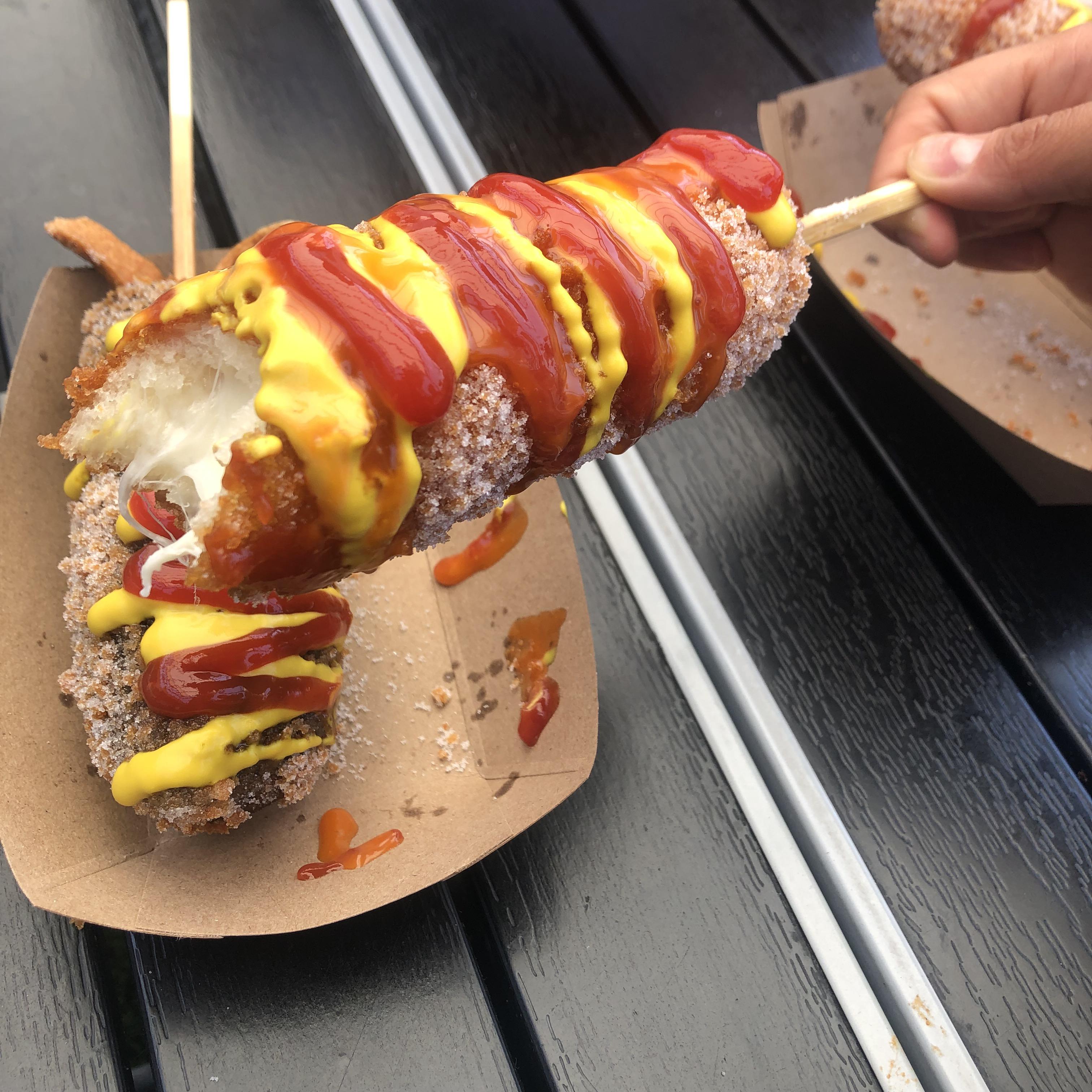 Cheese corn dog at Myungrang Corn dog r/FoodLosAngeles