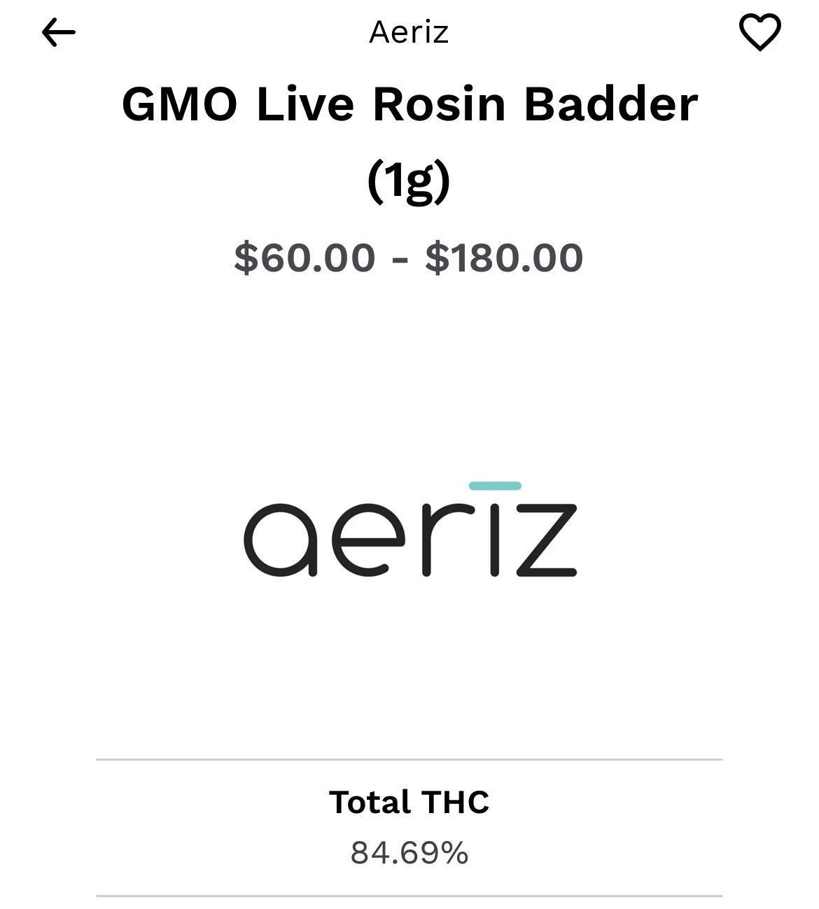 Anyone tried the Aeriz GMO rosin? r/ILTrees