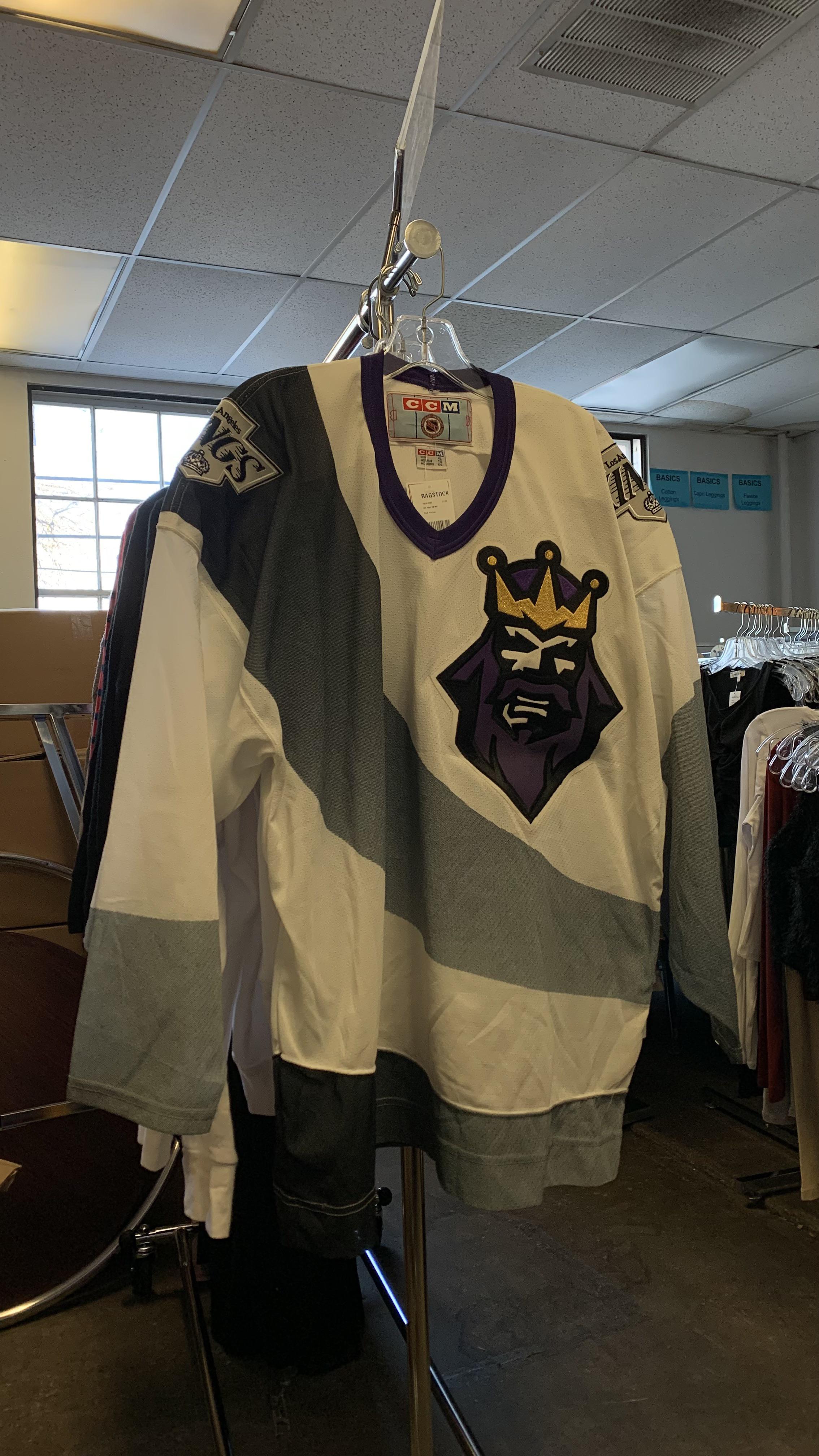 I work at a thrift shop. We got a shipment of hockey jerseys today, and