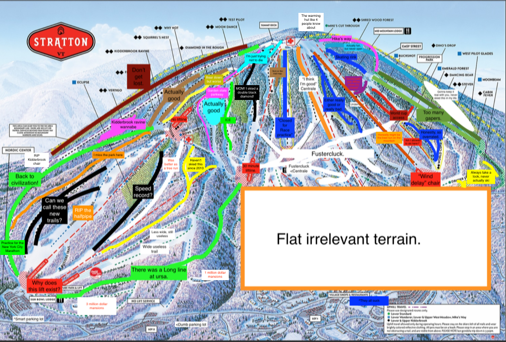 The updated Stratton honest trail map, one year later! r/StrattonMtn