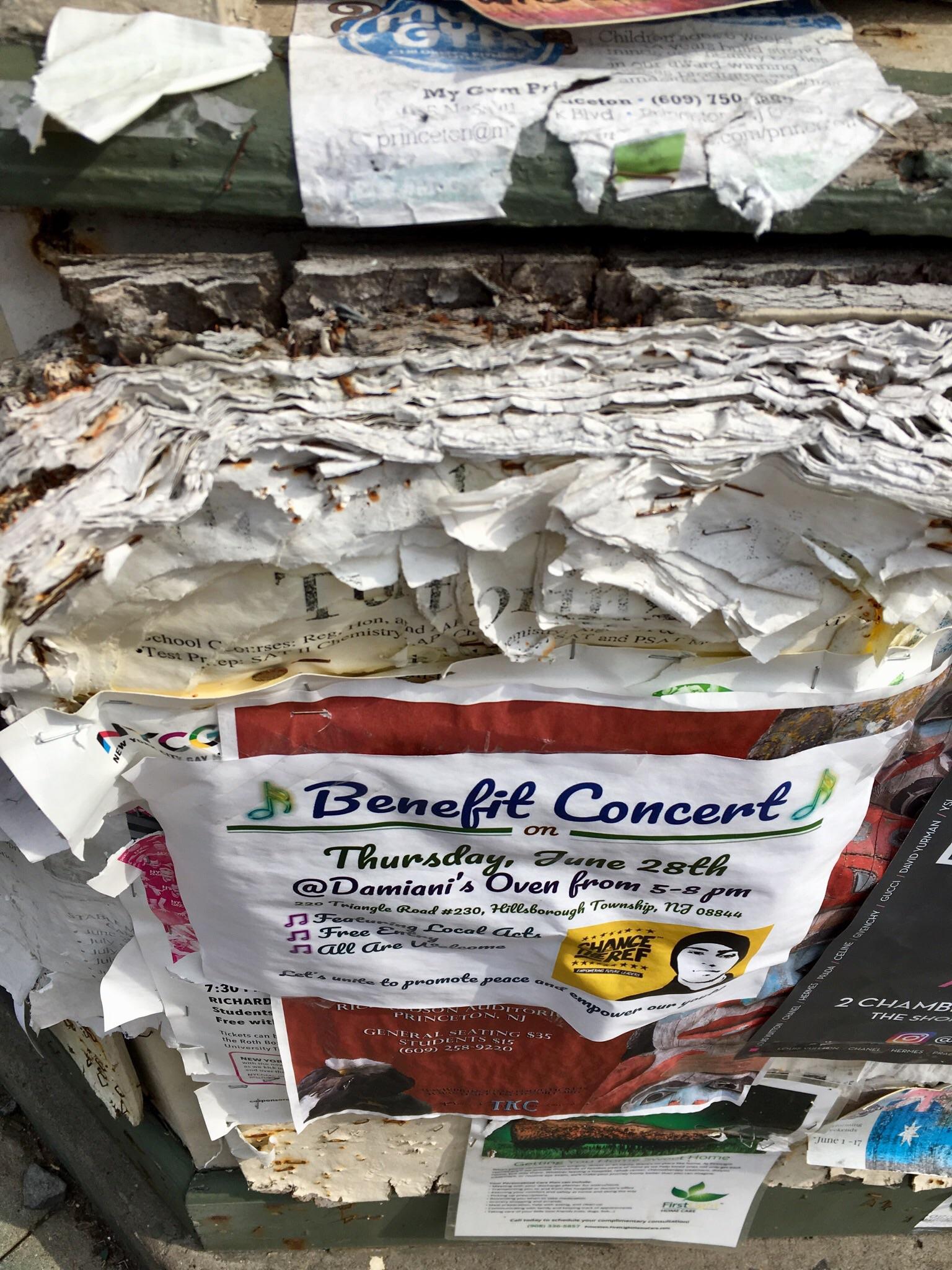 Layers of flyers on a Princeton bulletin board. r/mildlyinteresting