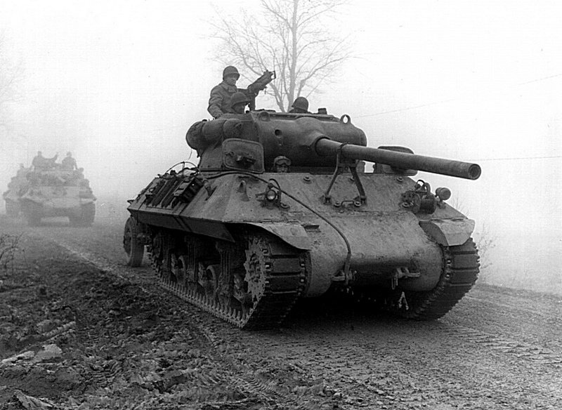 American M36 'Jackson' tank destroyers of 'B' Company, 703rd Tank