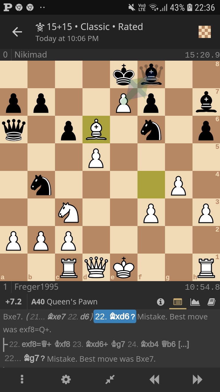 Why is this regarded as a mistake? The pawn/queen would be taken