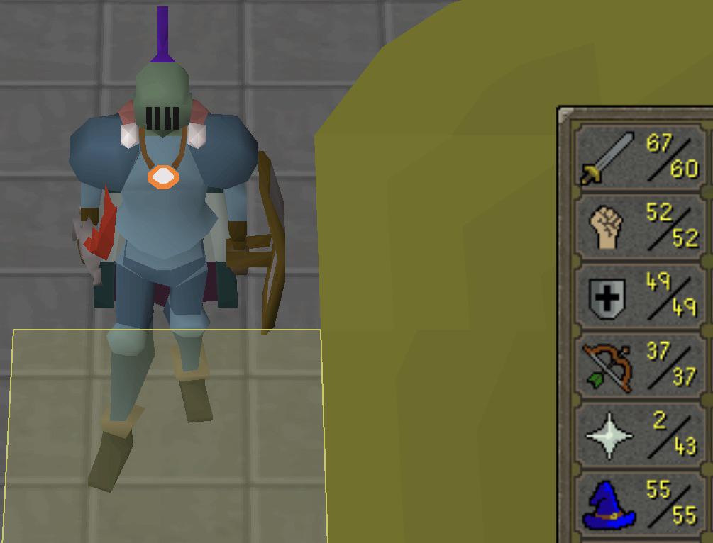 Hespori. Got my first kc with these stats but used 2 prayer pots. Worth