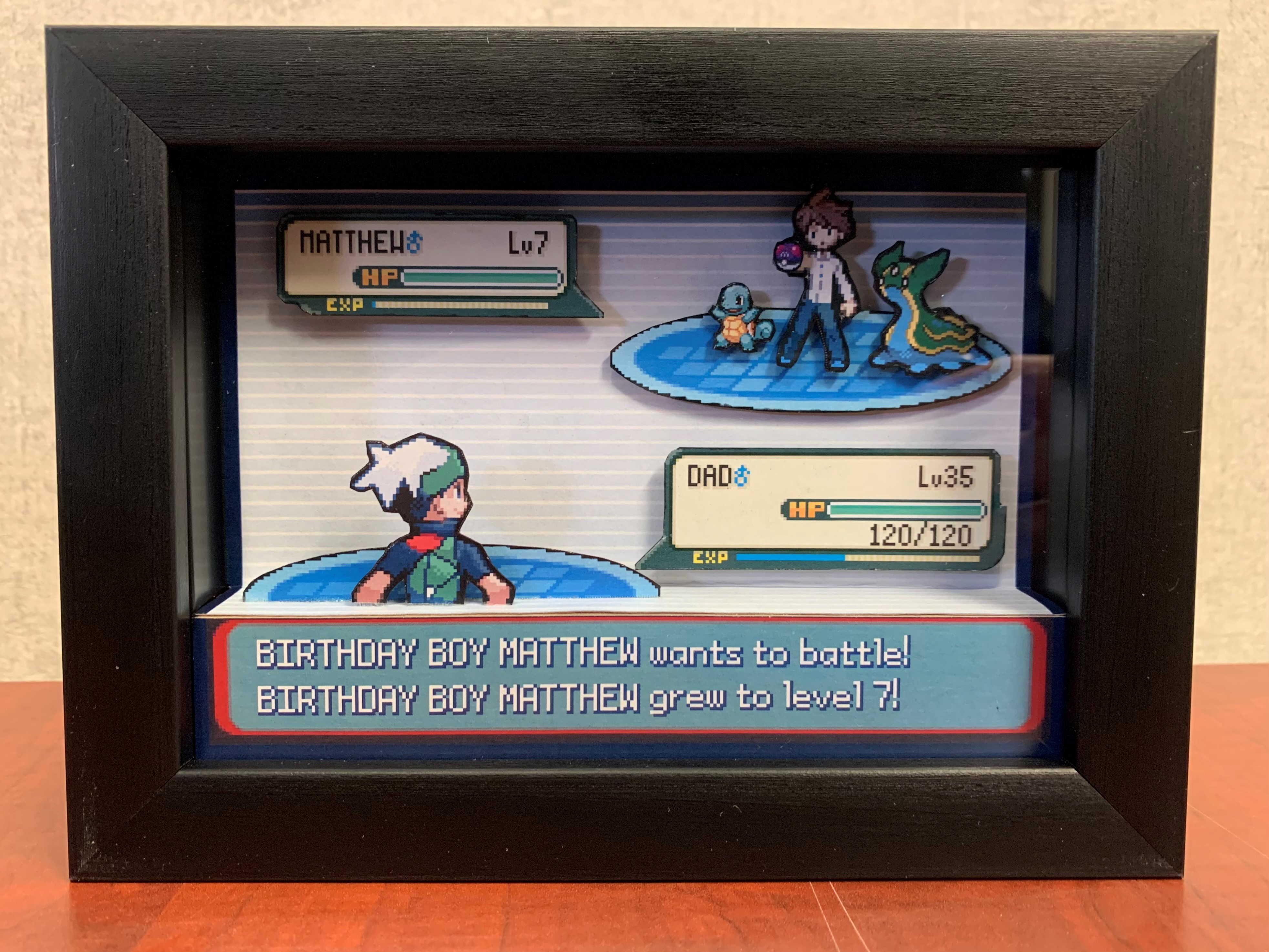 [OC] 3D Customized Pokemon Shadow Box Art r/pokemon