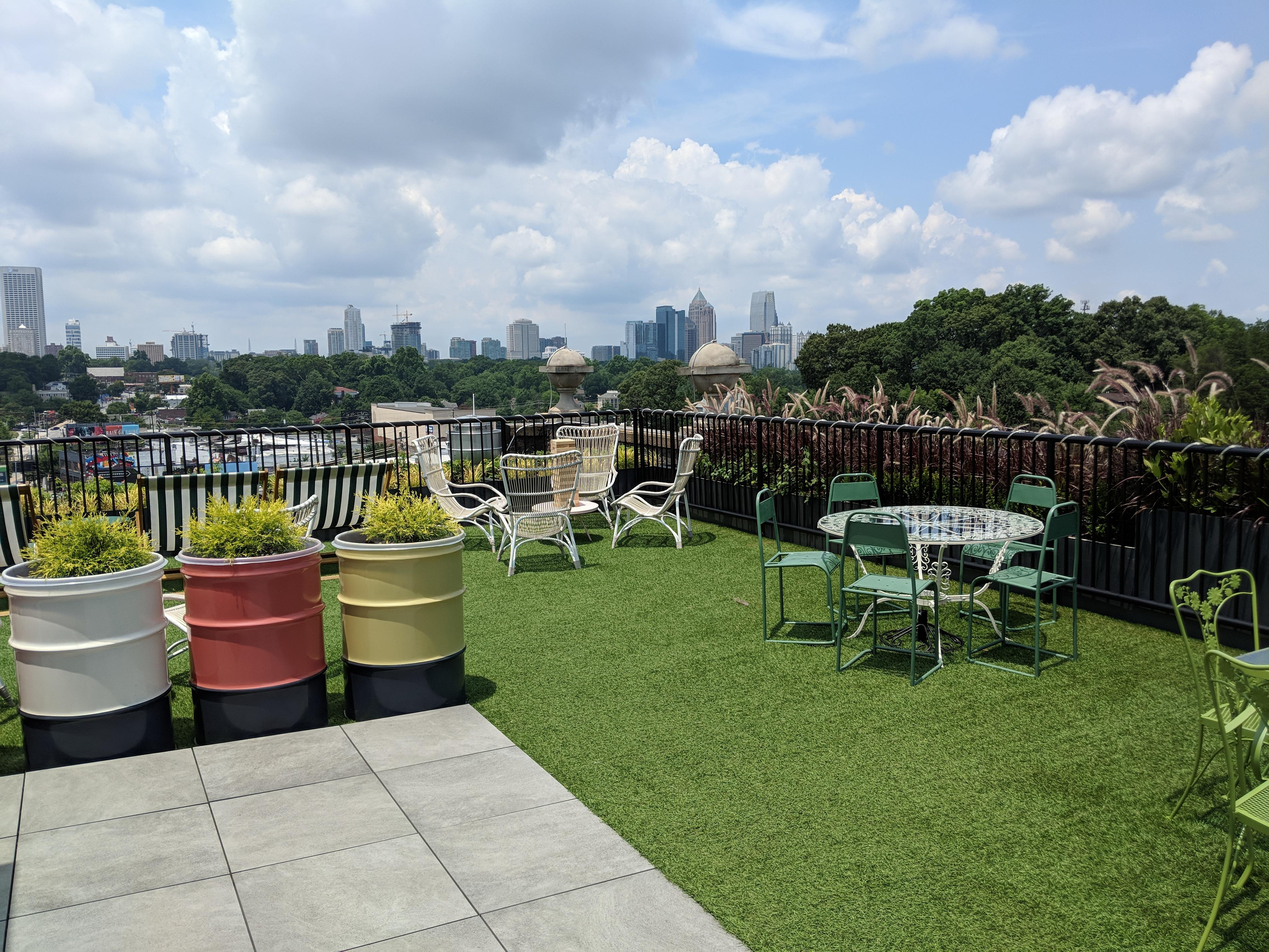 The new Clermont rooftop bar has a great view of the city. r/Atlanta