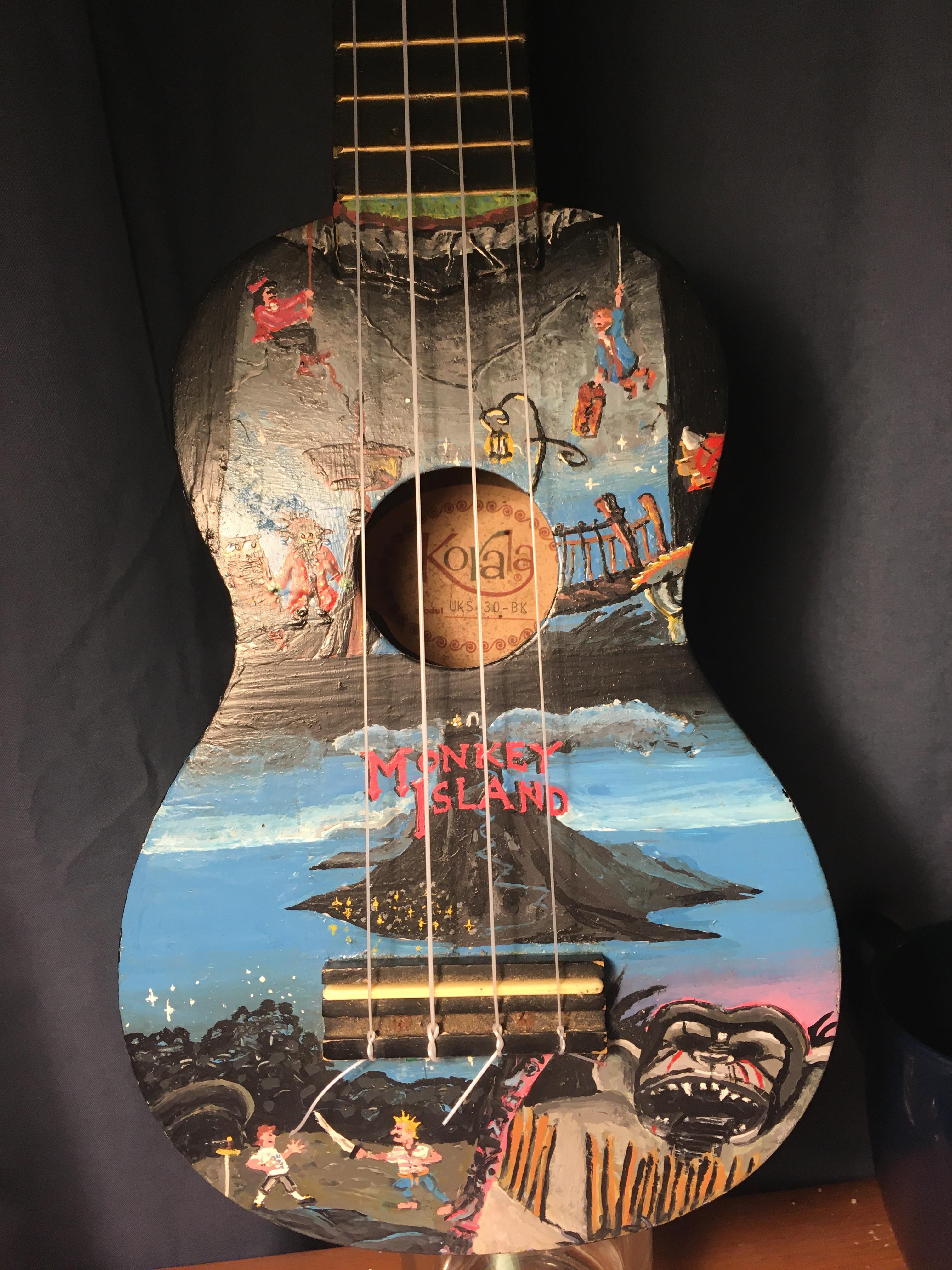 Hand painted ukulele r/MonkeyIsland