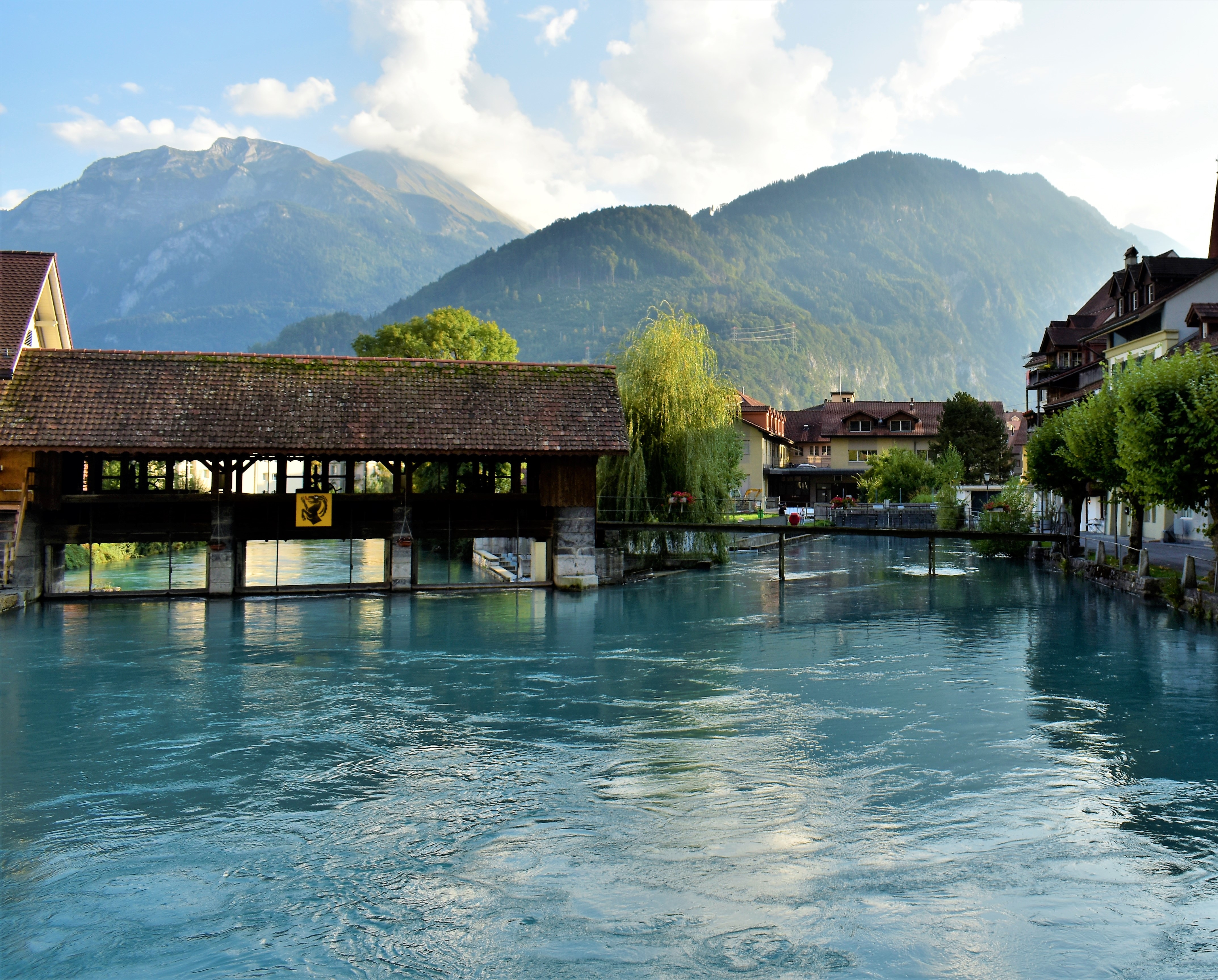 Interlaken, Switzerland, September 2018. Surrounded by mountains, and