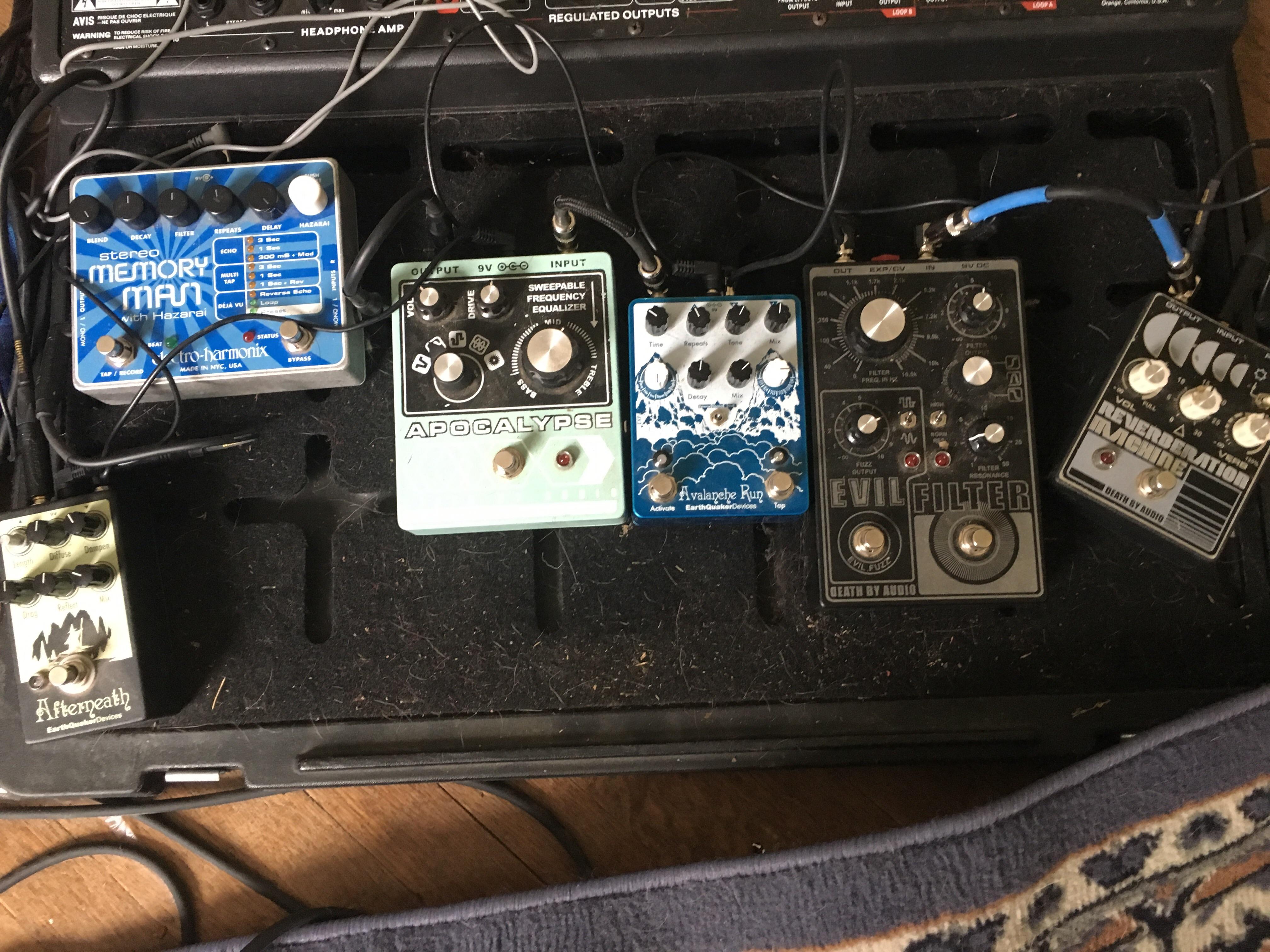 Current setup for noiserock band I’m in. DBA makes the perfect pedals